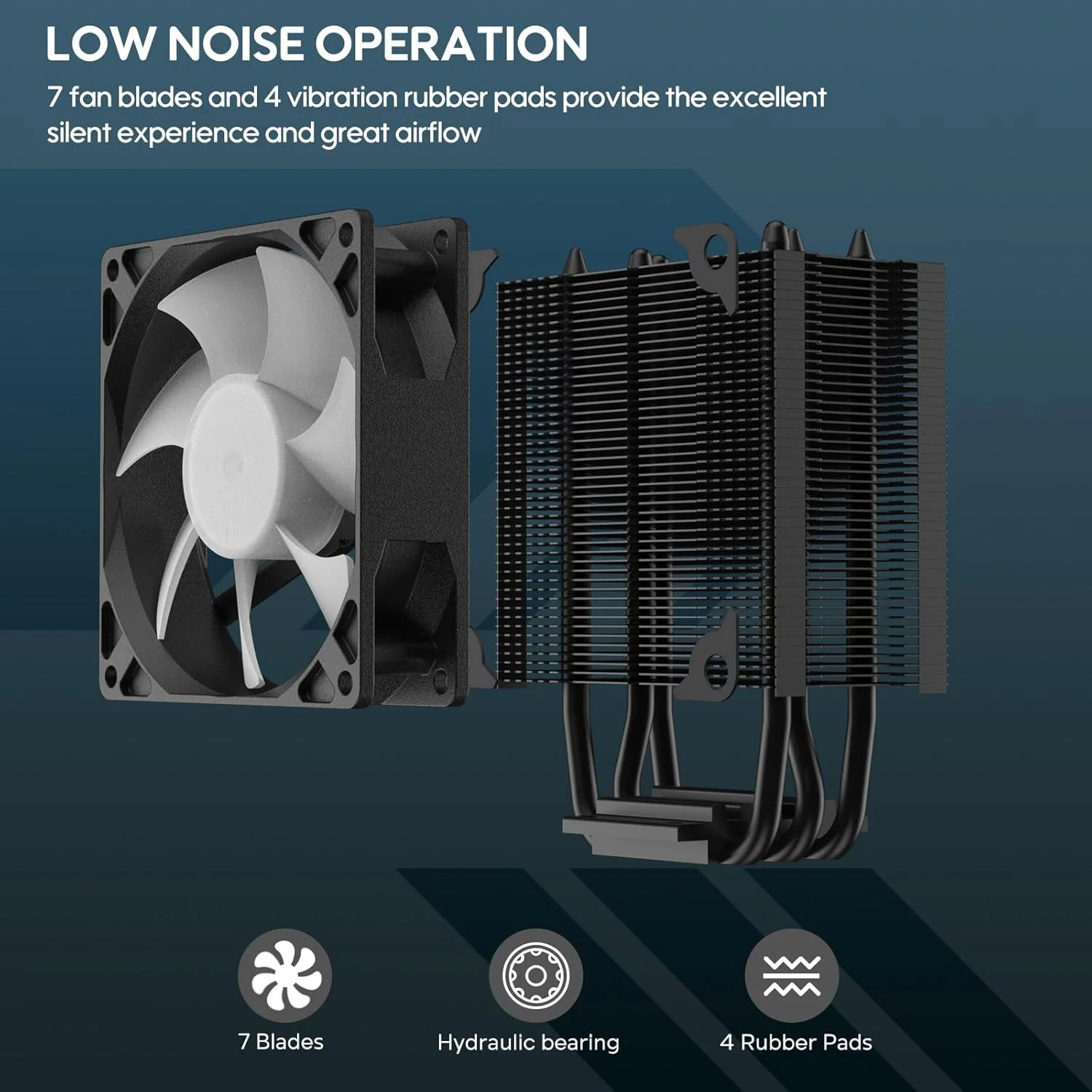 خنک کننده بادی پردازنده Vetroo V3 با نورپردازی ARGB و کنترل هوشمند PWM - طراحی جمع و جور با ارتفاع 133 میلی متر و فن 92 میلی متری، لوله های حرارتی مستقیم، پره های آلومینیومی، برای AMD AM4/AM5 و Intel LGA1851/1700/1200/115X