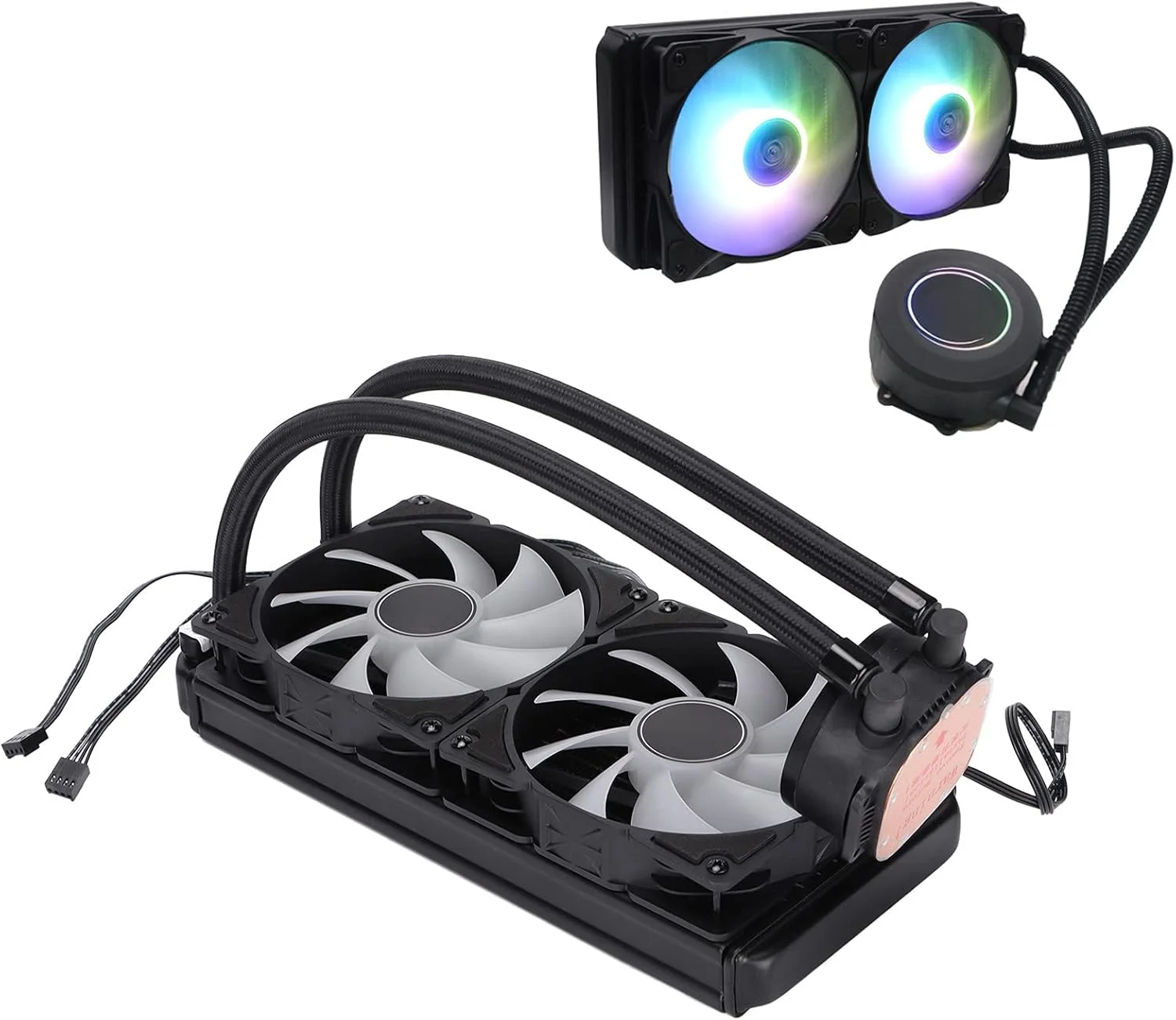 فن خنک کننده پردازنده، خنک کننده پردازنده RGB با ولتاژ DC 12V با اتلاف حرارت قوی 12FP، خنک کننده RGB 4 پین سازگار با تمام پلتفرم ها