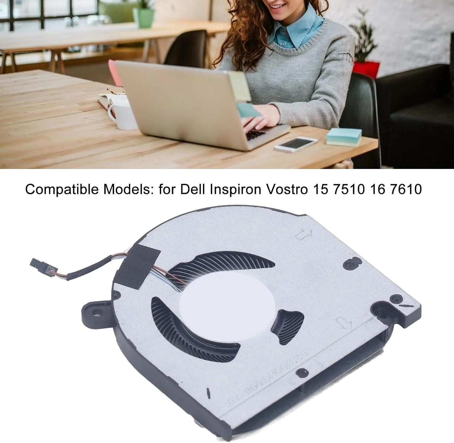 فن خنک کننده لپ تاپ جایگزین برای Vostro 15 7510 16 7610، فن پردازنده مرکزی DC 5V 0.6A، خنک کننده داخلی نوت بوک، فن خنک کننده اتصال برق 4 پین کولر هوای پردازنده مرکزی (CPU) فن خنک کننده لپ تاپ جایگزین برای Vostro 15 7510 16 7610، فن پردازنده مرکزی DC 5V 0.6A، خنک کننده داخلی نوت بوک، فن خنک کننده اتصال برق 4 پین کولر هوای پردازنده مرکزی (CPU)