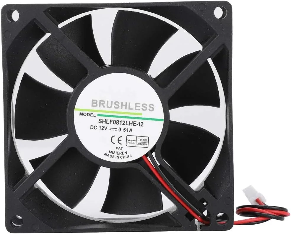 خنک کننده پردازنده XUMIUZIY، فن کیس با حجم هوای بالا 2 پین DC12V 0.51A 8CM، رادیاتورهای مناسب برای خنک سازی شاسی، هیت سینک پردازنده، اصلاح فن منبع تغذیه، خنک کننده مایع و دفع حرارت