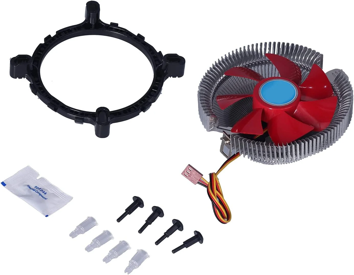 خنک کننده پردازنده XUMIUZIY برای LGA1366/LGA1156/LGA1155/LGA775، خنک کننده پردازنده 3 پین 2100 دور در دقیقه برای FM1/AM3+/AM3/AM2+/AM2، ABS+آلومینیوم 12VDC خنک کننده پردازنده XUMIUZIY برای LGA1366/LGA1156/LGA1155/LGA775، خنک کننده پردازنده 3 پین 2100 دور در دقیقه برای FM1/AM3+/AM3/AM2+/AM2، ABS+آلومینیوم 12VDC