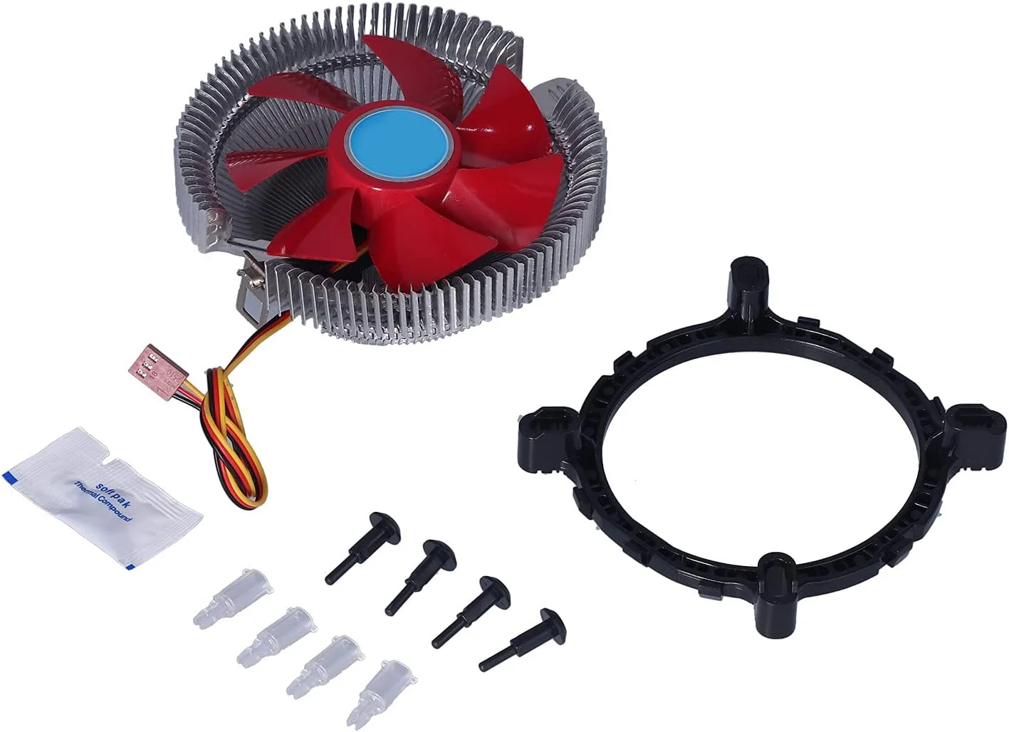 خنک کننده پردازنده XUMIUZIY برای LGA1366/LGA1156/LGA1155/LGA775، خنک کننده پردازنده 3 پین 2100 دور در دقیقه برای FM1/AM3+/AM3/AM2+/AM2، ABS+آلومینیوم 12VDC خنک کننده پردازنده XUMIUZIY برای LGA1366/LGA1156/LGA1155/LGA775، خنک کننده پردازنده 3 پین 2100 دور در دقیقه برای FM1/AM3+/AM3/AM2+/AM2، ABS+آلومینیوم 12VDC