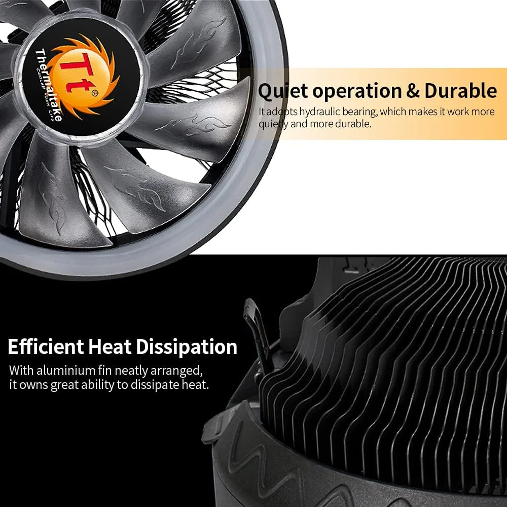 خنک کننده بادی پردازنده RGB با پیکربندی فشاری / بلبرینگ هیدرولیک / پره های آلومینیومی / عملکرد بی صدا برای رنگ ثابت RGB اینتل/AMD خنک کننده بادی پردازنده RGB با پیکربندی فشاری / بلبرینگ هیدرولیک / پره های آلومینیومی / عملکرد بی صدا برای رنگ ثابت RGB اینتل/AMD