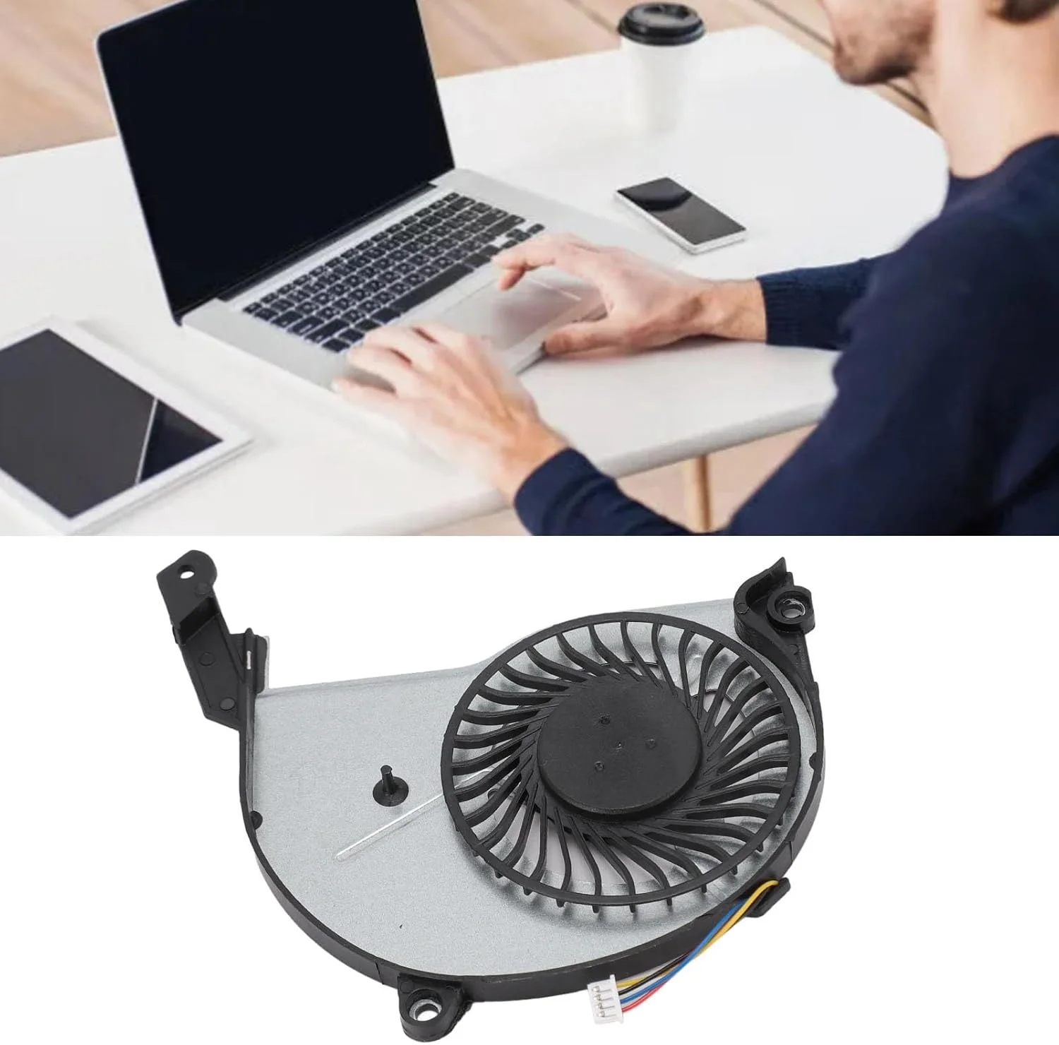 فن خنک کننده پردازنده جایگزین برای نوت بوک های پاویلیون تاچ اسمارت 15 N، 15N، 15F، 15 F، فن خنک کننده پردازنده DC 5V 0.28 0.5A، اتصال برق 4 پین