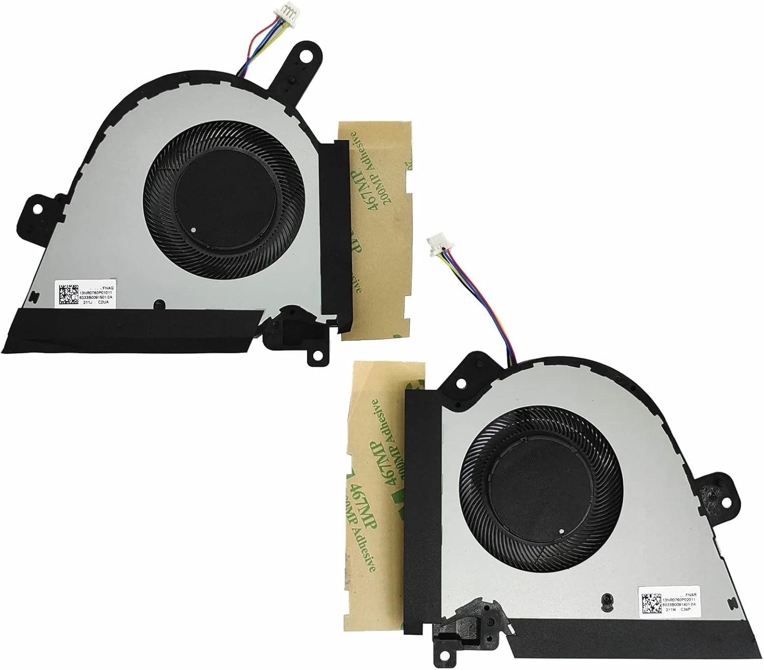 فن خنک کننده CPU+GPU لپ تاپ جایگزین ZHAWULEEFB برای ASUS TUF Dash F15 FX516 FX516P Air RTX3070 Series DFSCK22D05883L FNAR 13NR0760P02011 DFSCK221151817 FNAQ 13NR0760P01011 DC12V 1A