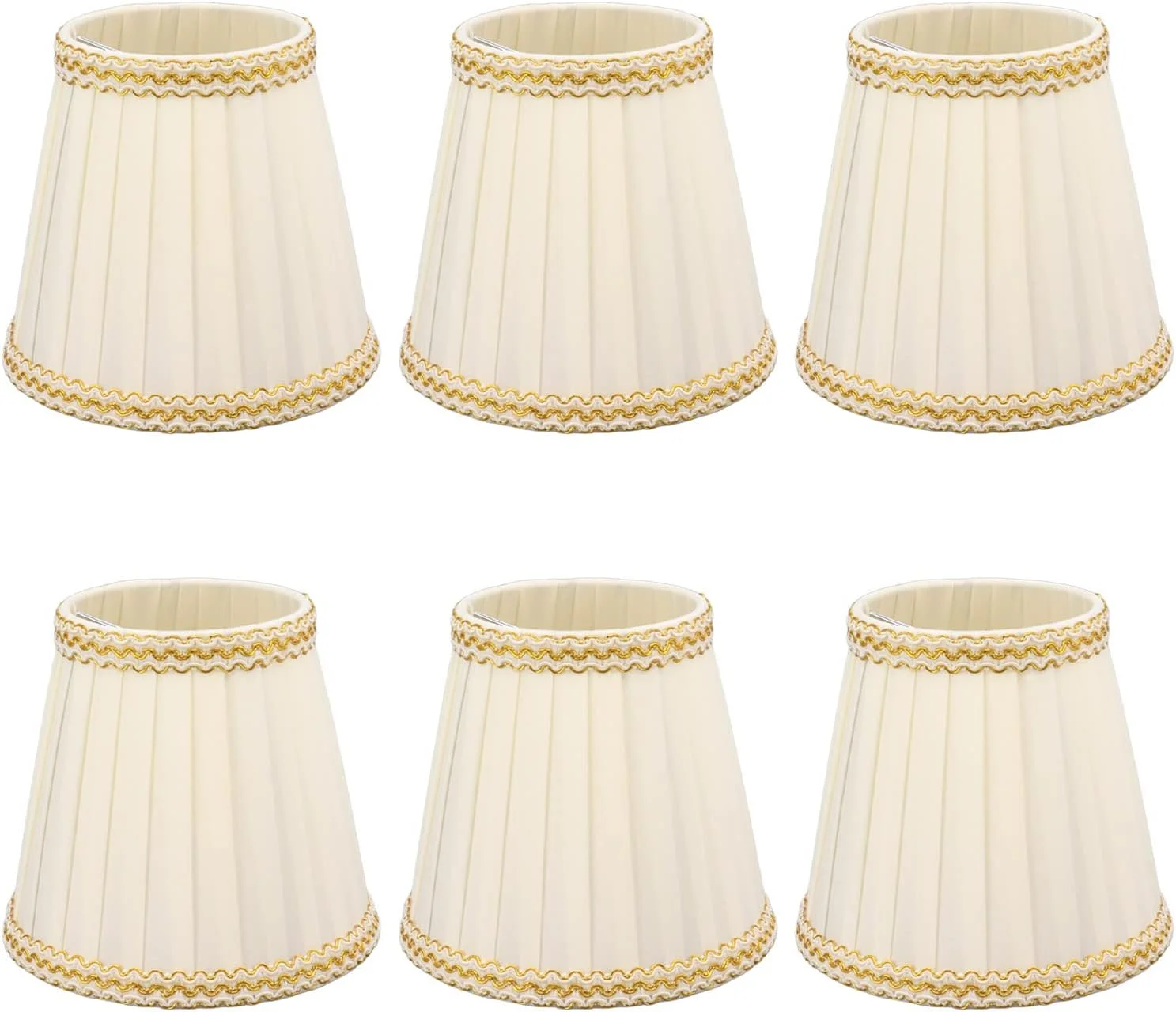 آباژور کوچک گیره ای پارچه ای کتان، مناسب لوستر، لامپ E14 یا لامپ کوچک، چراغ های رومیزی و دیواری - بسته 6 عددی آباژور کوچک گیره ای پارچه ای کتان، مناسب لوستر، لامپ E14 یا لامپ کوچک، چراغ های رومیزی و دیواری - بسته 6 عددی