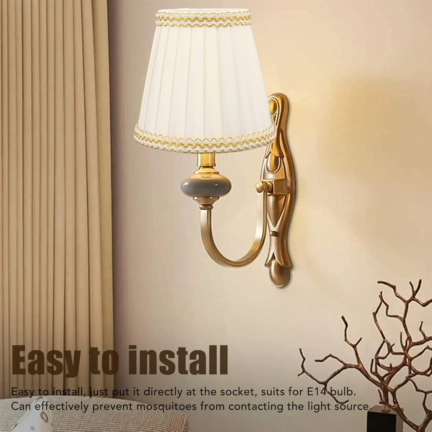 آباژور کوچک گیره ای پارچه ای کتان، مناسب لوستر، لامپ E14 یا لامپ کوچک، چراغ های رومیزی و دیواری - بسته 6 عددی آباژور کوچک گیره ای پارچه ای کتان، مناسب لوستر، لامپ E14 یا لامپ کوچک، چراغ های رومیزی و دیواری - بسته 6 عددی