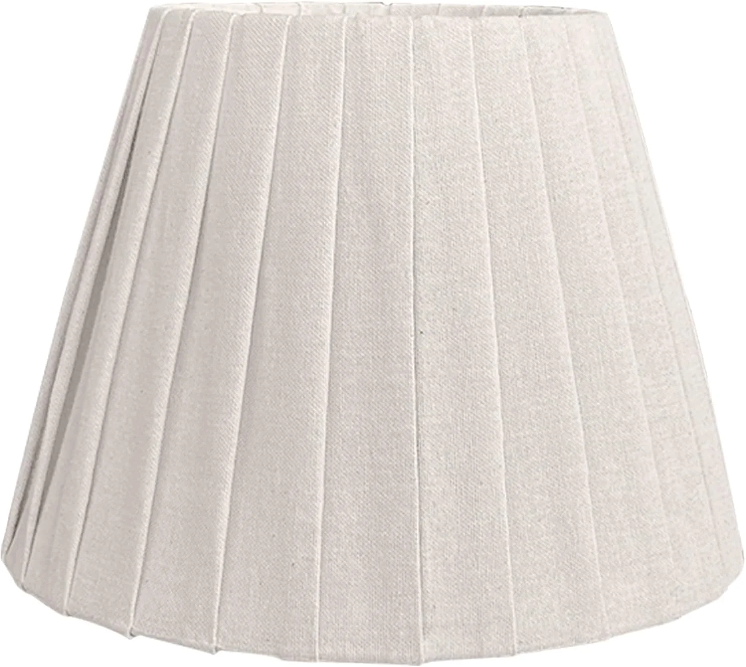 کلاهک آباژور کوچک TOOTO STAR، پلیسه دار قهوه ای 15x25x19 سانتی متر، مناسب برای آباژورهای رومیزی، ایستاده و آویز (اتصال عنکبوتی)، دست ساز از جنس کتان