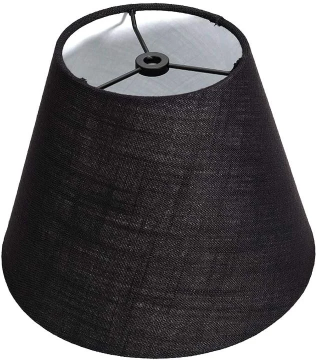 آباژور بشکه ای مشکی کوچک Tootoo Star مناسب برای تعویض آباژور چراغ های رومیزی، سایز 5x7x9 اینچ، جنس پارچه، مدل عنکبوتی (مشکی)
