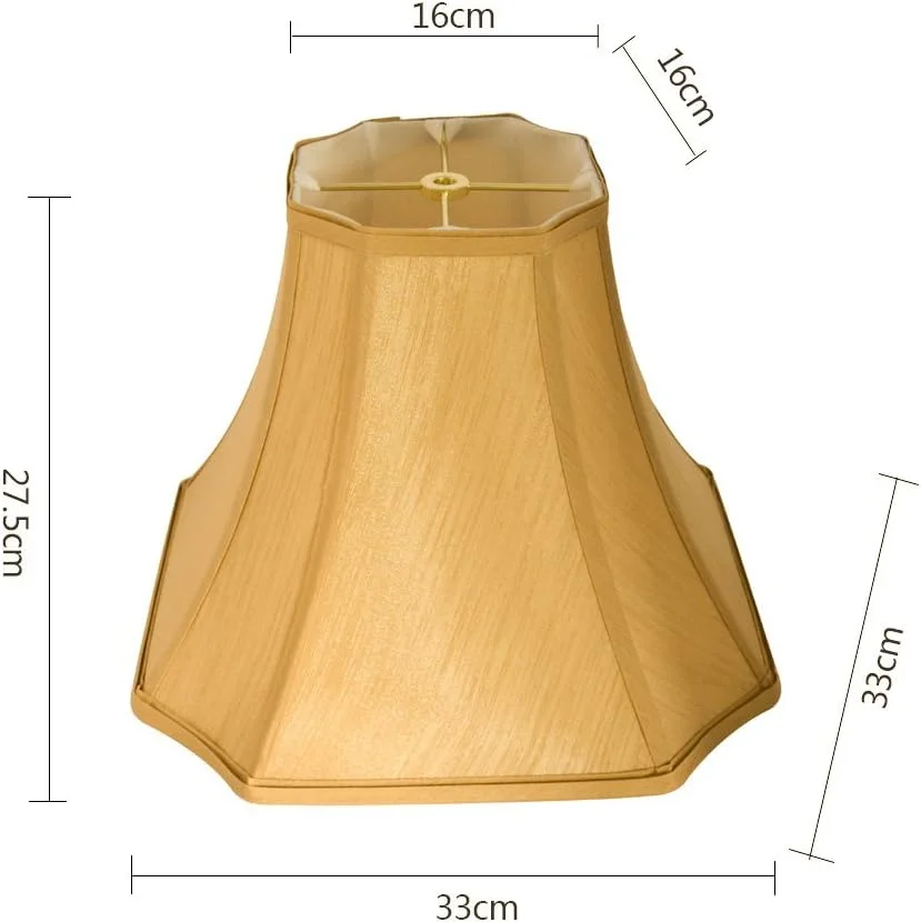 آباژور هشت ضلعی عتیقه Tootoo Star مناسب برای آباژورهای ایستاده و رومیزی، (16x16)x(33x33)x27.4 سانتی متر، طلایی عتیقه