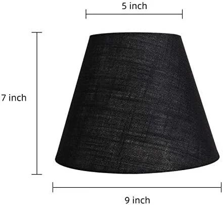 آباژور بشکه ای مشکی کوچک Tootoo Star مناسب برای تعویض آباژور چراغ های رومیزی، سایز 5x7x9 اینچ، جنس پارچه، مدل عنکبوتی (مشکی)