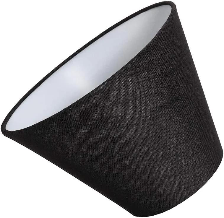 آباژور بشکه ای مشکی کوچک Tootoo Star مناسب برای تعویض آباژور چراغ های رومیزی، سایز 5x7x9 اینچ، جنس پارچه، مدل عنکبوتی (مشکی)