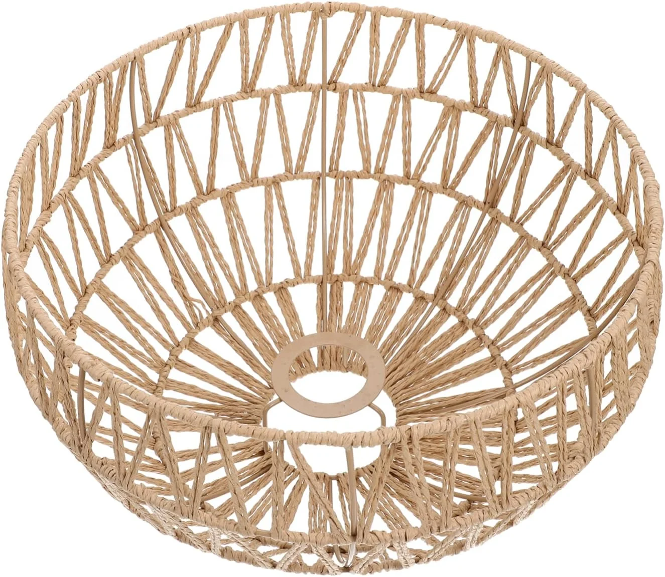 آباژور حصیری آویز Yardwe، پوشش چراغ سقفی دستبافت روستایی برای دکوراسیون اتاق نشیمن، ناهارخوری، دفتر کار خانگی و کافی شاپ