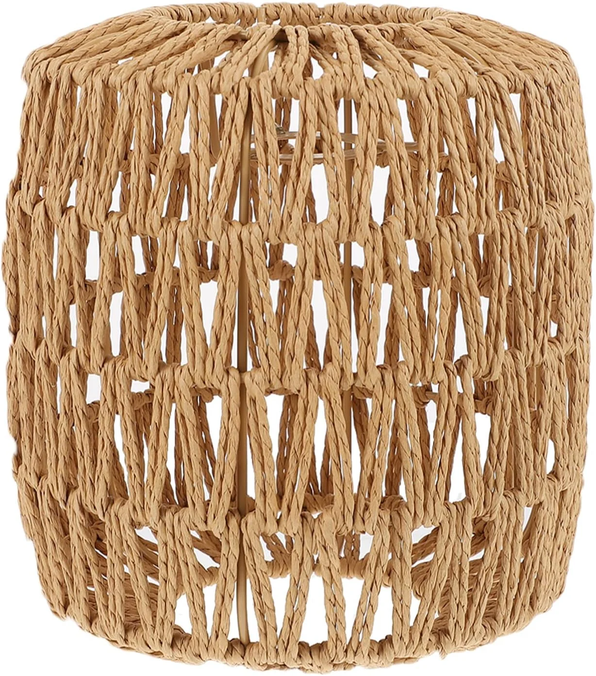 آباژور حصیری بافته شده طبیعی Yardwe: روکش چراغ سقفی برای چراغ های رومیزی، چراغ آویز سقفی و چراغ دیواری