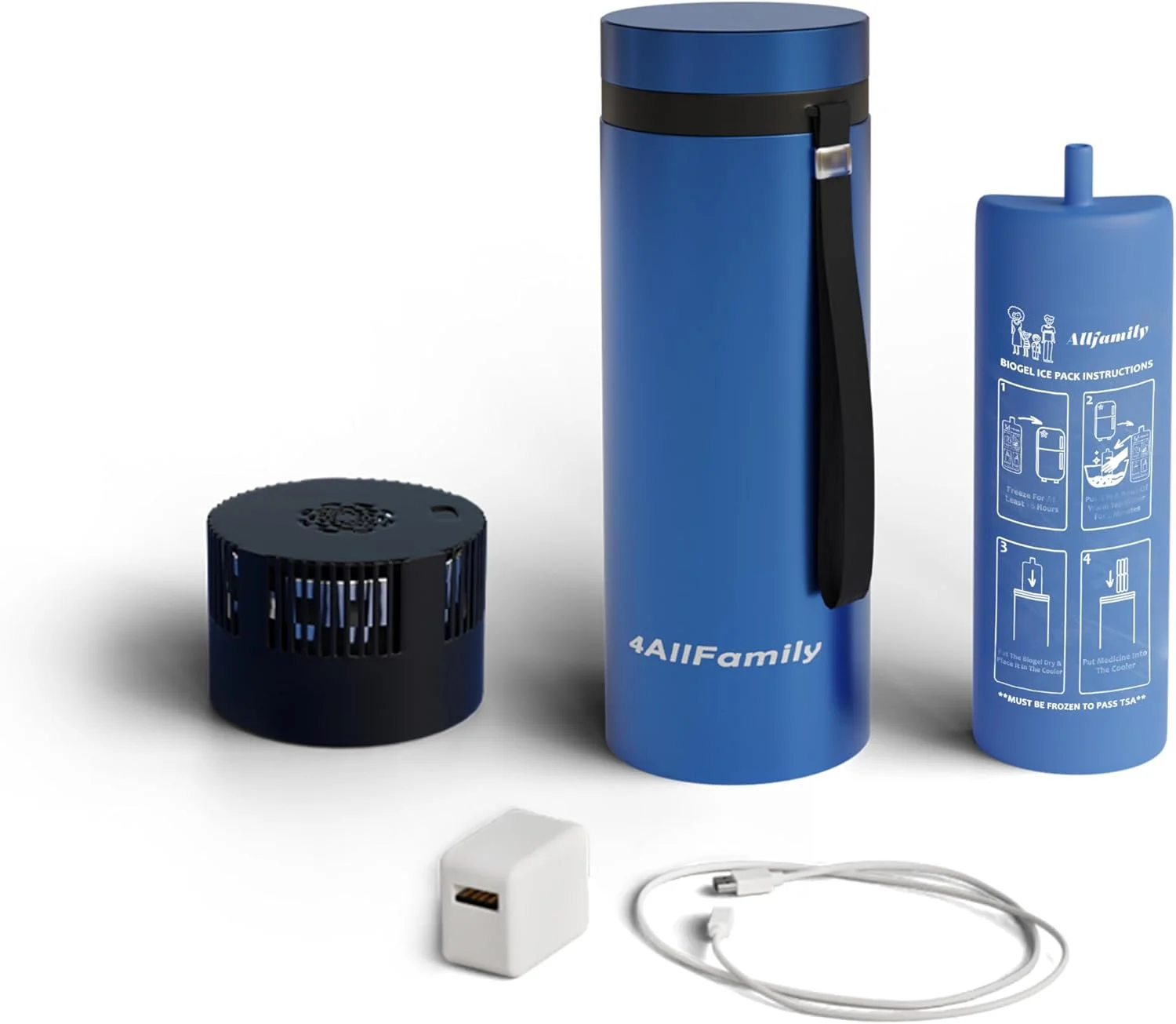 کیف خنک نگهدارنده انسولین پزشکی 72 ساعته 4ALLFAMILY Explorer با شارژر USB + BIOGEL مناسب برای داروهای دیابتی، کیف حمل قابل حمل انسولین و ویال نگهداری داروی تایید شده توسط TSA کیف خنک نگهدارنده انسولین پزشکی 72 ساعته 4ALLFAMILY Explorer با شارژر USB + BIOGEL مناسب برای داروهای دیابتی، کیف حمل قابل حمل انسولین و ویال نگهداری داروی تایید شده توسط TSA