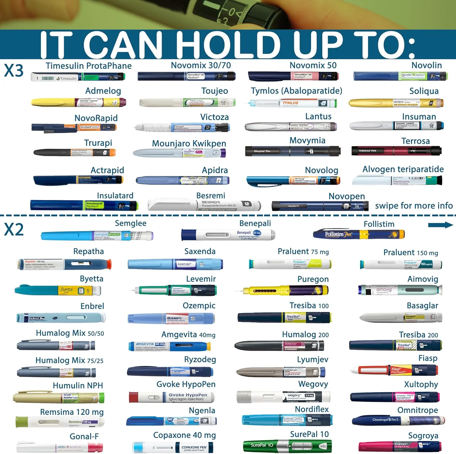 کیف خنک نگهدارنده قلم انسولین 4ALLFAMILY مدل Nomad، جعبه خنک کننده دارو، کیف حمل وسایل پزشکی، مورد تایید TSA، مناسب سفر دیابتی ها به همراه بسته یخ بایوژل (سایز متوسط، قرمز) کیف خنک نگهدارنده قلم انسولین 4ALLFAMILY مدل Nomad، جعبه خنک کننده دارو، کیف حمل وسایل پزشکی، مورد تایید TSA، مناسب سفر دیابتی ها به همراه بسته یخ بایوژل (سایز متوسط، قرمز)