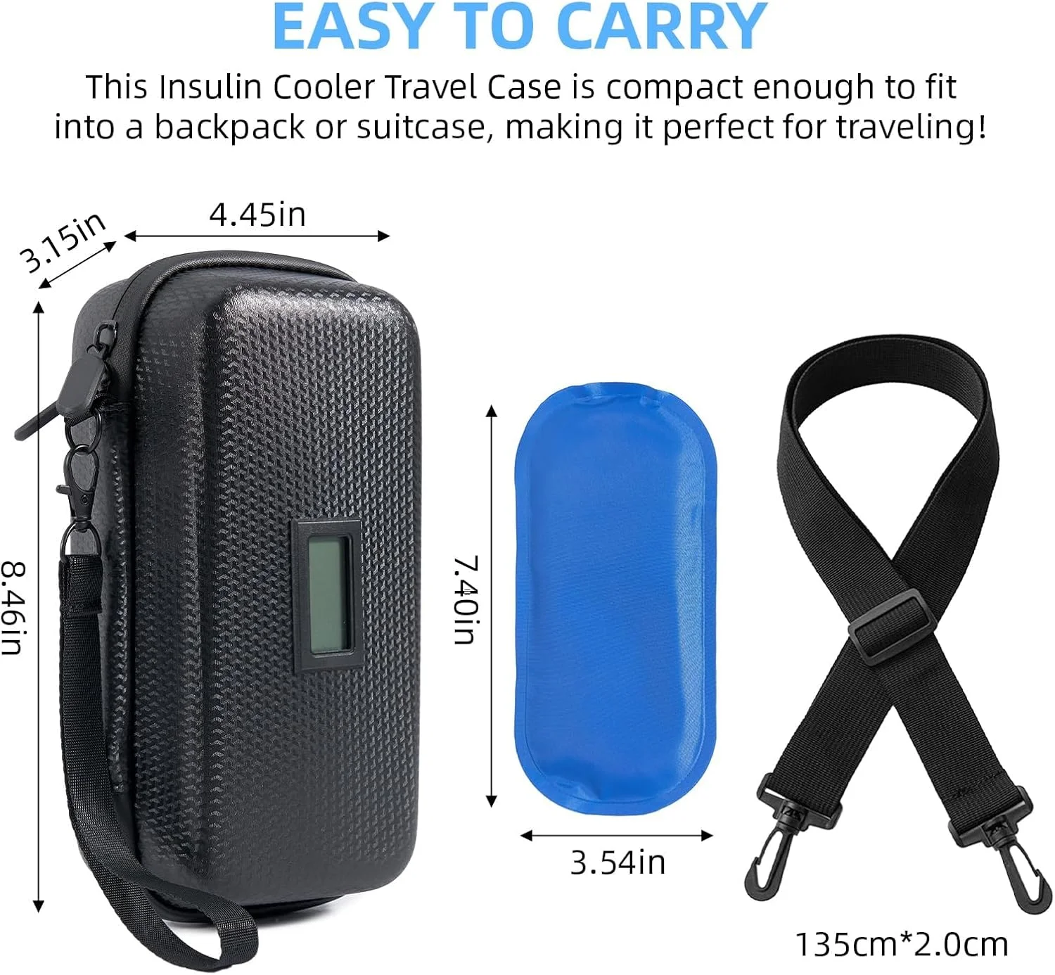 کیف خنک نگهدارنده انسولین مسافرتی 24 ساعته - کیف خنک کننده دارویی دیابتی مورد تایید TSA برای مسافرت با نمایشگر دما و دماسنج، کیف سازمان دهنده داروی یخچال دار با 2 بسته یخ (مشکی) کیف خنک نگهدارنده انسولین مسافرتی 24 ساعته - کیف خنک کننده دارویی دیابتی مورد تایید TSA برای مسافرت با نمایشگر دما و دماسنج، کیف سازمان دهنده داروی یخچال دار با 2 بسته یخ (مشکی)