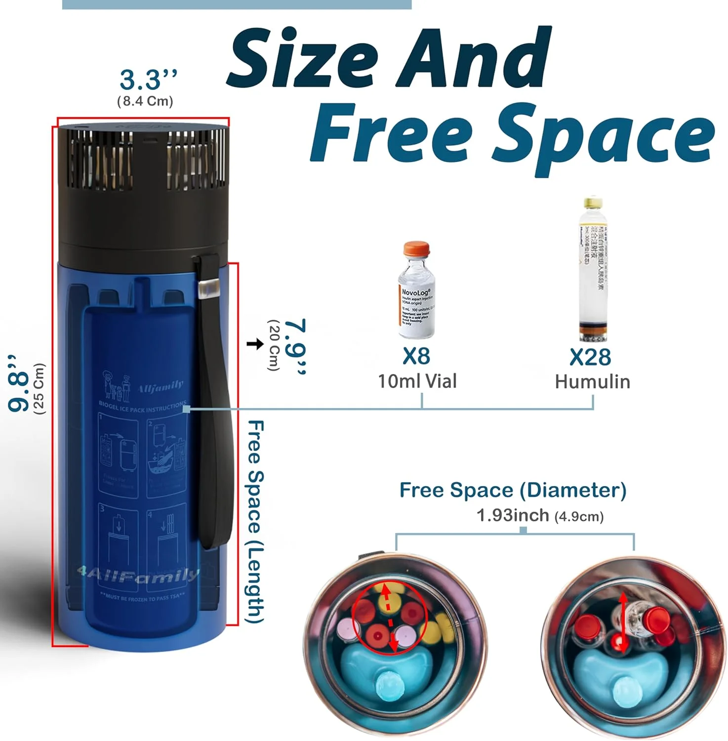 کیف خنک نگهدارنده انسولین پزشکی 72 ساعته 4ALLFAMILY Explorer با شارژر USB + BIOGEL مناسب برای داروهای دیابتی، کیف حمل قابل حمل انسولین و ویال نگهداری داروی تایید شده توسط TSA کیف خنک نگهدارنده انسولین پزشکی 72 ساعته 4ALLFAMILY Explorer با شارژر USB + BIOGEL مناسب برای داروهای دیابتی، کیف حمل قابل حمل انسولین و ویال نگهداری داروی تایید شده توسط TSA