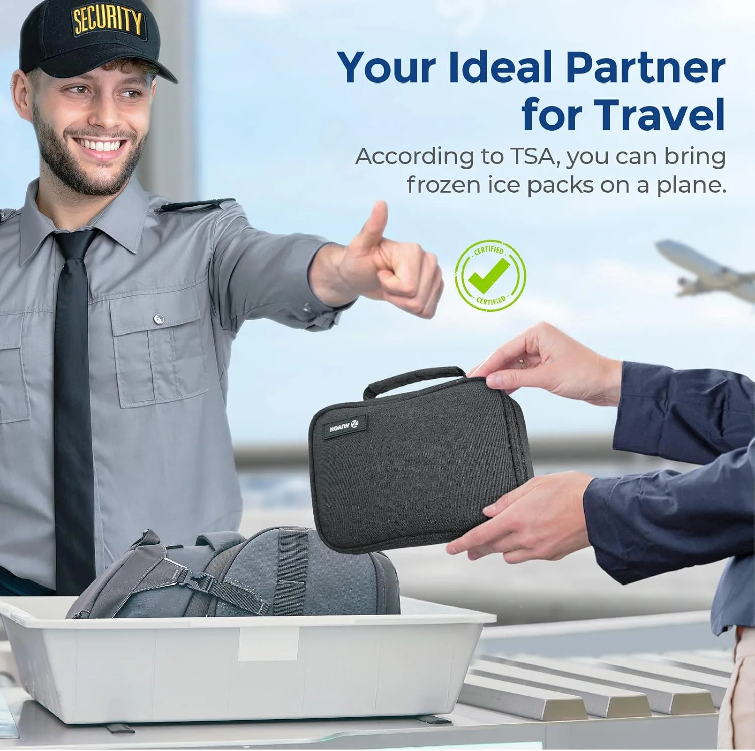 کیف خنک نگهدارنده بزرگ انسولین AUVON، اثر خنک کنندگی طولانی تر با 4 بسته یخ 160 گرمی، کیف خنک کننده دارو جمع و جور برای 8 قلم انسولین و لوازم دیابتی، همراه ایده آل سفر با طراحی دسته