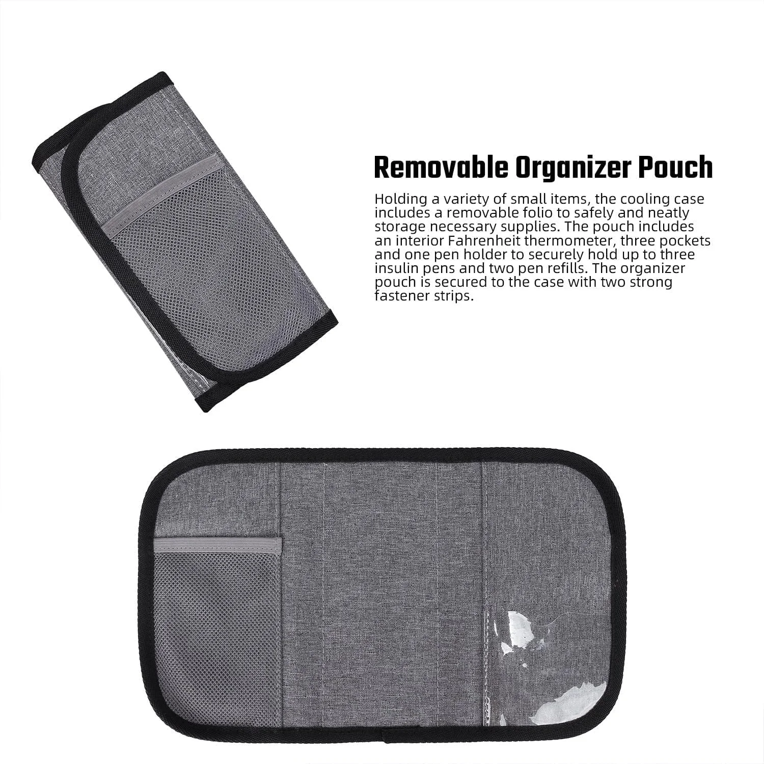 کیف خنک نگهدارنده انسولین با 2 کیسه یخ - کیف خنک نگهدارنده دارو قابل حمل و استفاده مجدد - خاکستری کیف خنک نگهدارنده انسولین با 2 کیسه یخ - کیف خنک نگهدارنده دارو قابل حمل و استفاده مجدد - خاکستری
