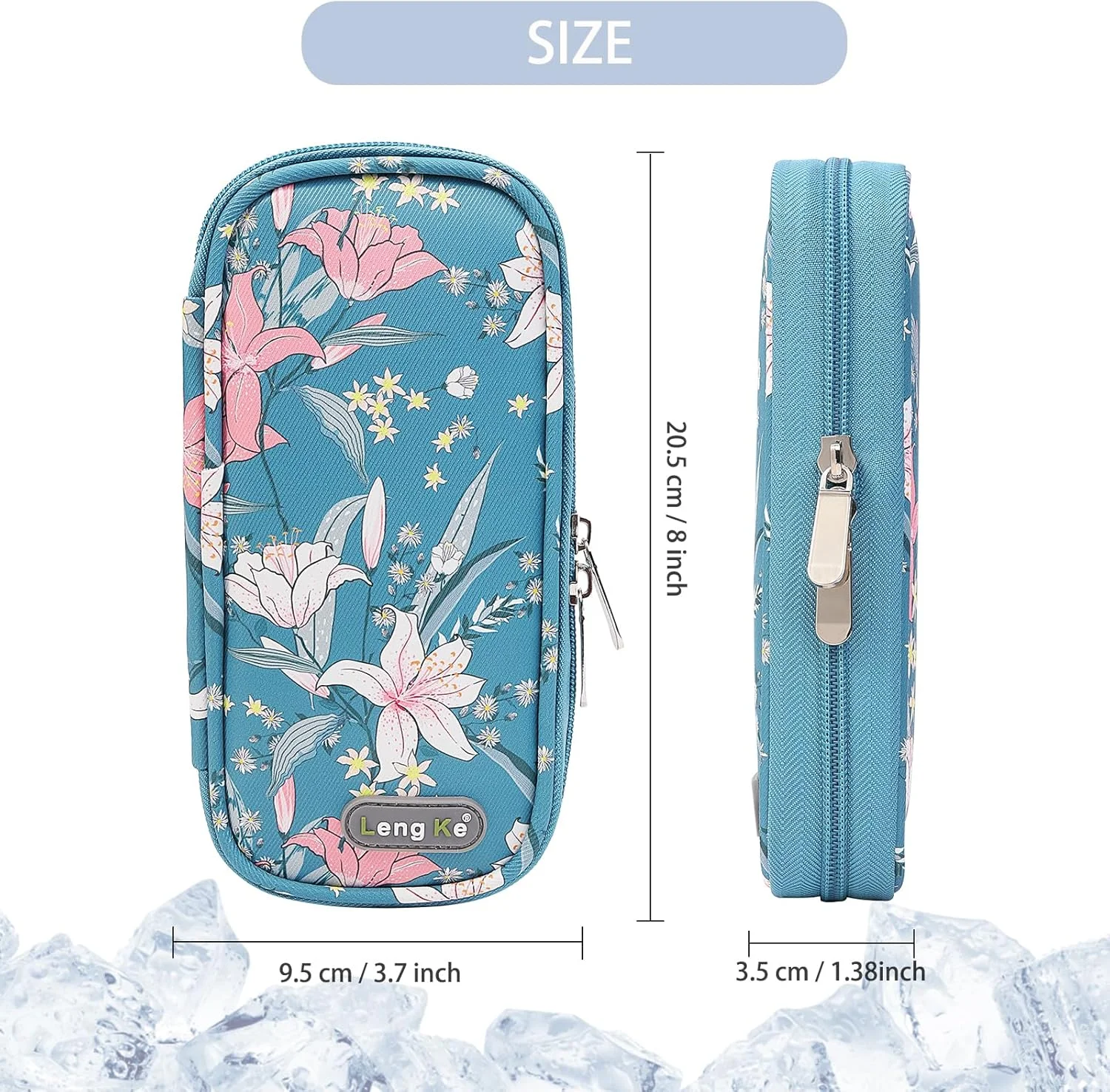 کیف خنک نگهدارنده انسولین BOMKEE مناسب سفر برای افراد دیابتی، کیف خنک کننده قلم انسولین، کیف حمل و سازمان دهنده لوازم دیابتی با 2 بسته یخ کیف خنک نگهدارنده انسولین BOMKEE مناسب سفر برای افراد دیابتی، کیف خنک کننده قلم انسولین، کیف حمل و سازمان دهنده لوازم دیابتی با 2 بسته یخ