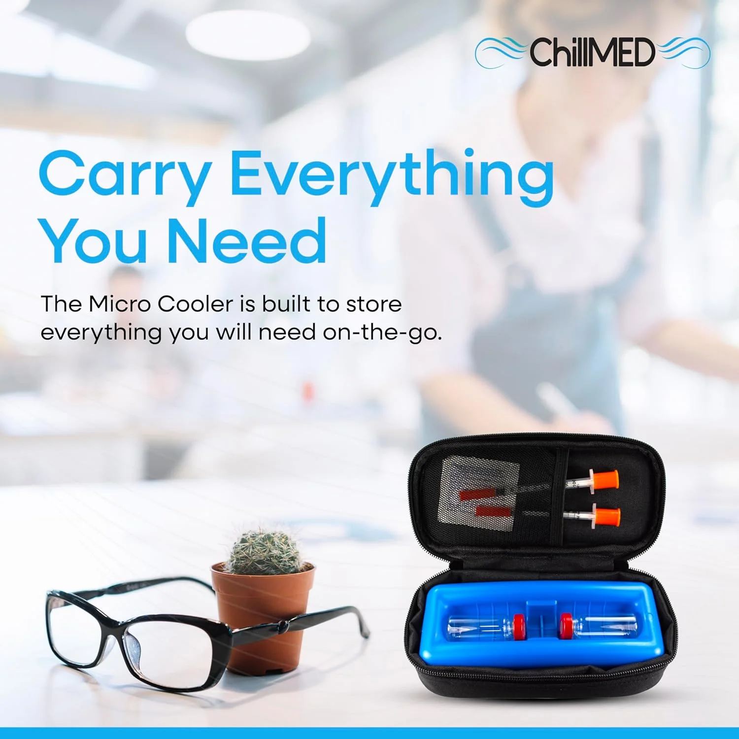 کیف خنک نگهدارنده کوچک - کیف حمل ویال انسولین دیابتی همراه با بسته یخ قابل انجماد مجدد - تا 12 ساعت زمان خنک ماندن | برای انسولین و سایر داروها (مشکی) کیف خنک نگهدارنده کوچک - کیف حمل ویال انسولین دیابتی همراه با بسته یخ قابل انجماد مجدد - تا 12 ساعت زمان خنک ماندن | برای انسولین و سایر داروها (مشکی)