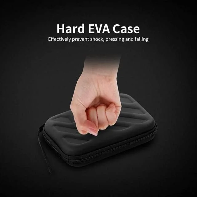 کیف خنک نگهدارنده قلم انسولین CareVego، جعبه سخت EVA با 3 بسته یخ خنک کننده (مشکی)