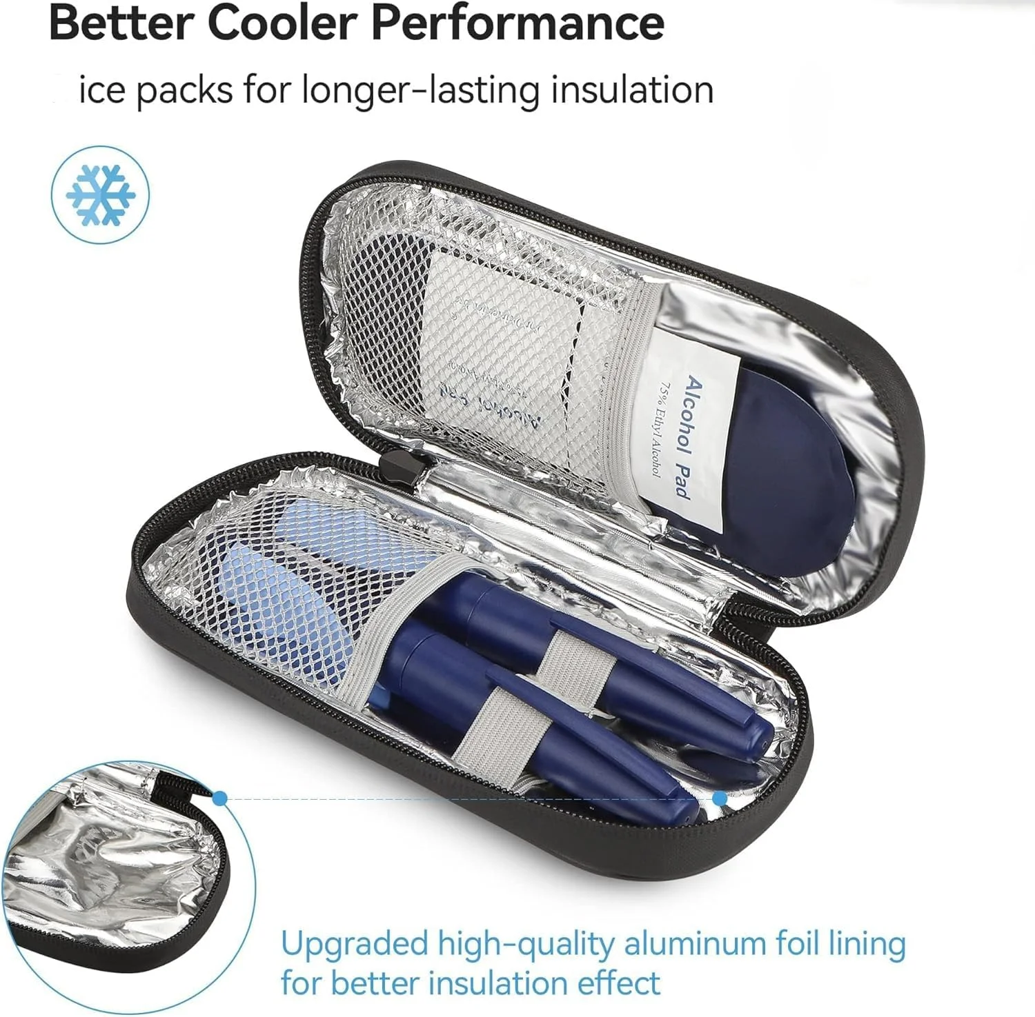کیف خنک نگهدارنده قلم انسولین، کیف عایق دارویی دیابتی، کیف خنک کننده عایق، برای قلم های انسولین و سایر لوازم دیابتی، جمع و جور برای زندگی روزمره و سفرها (مشکی) کیف خنک نگهدارنده قلم انسولین، کیف عایق دارویی دیابتی، کیف خنک کننده عایق، برای قلم های انسولین و سایر لوازم دیابتی، جمع و جور برای زندگی روزمره و سفرها (مشکی)