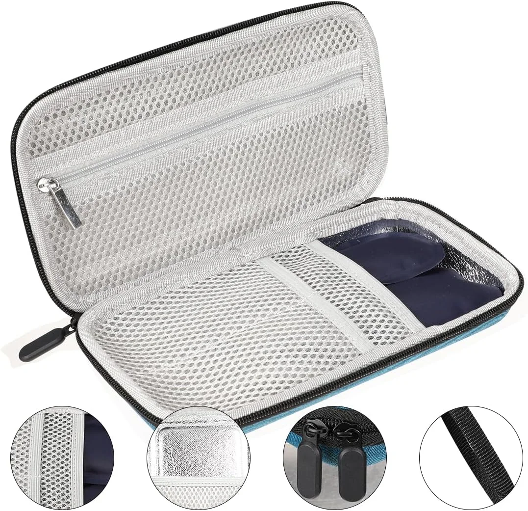 کیف خنک نگهدارنده انسولین دیابتی، کیف حمل انسولین عایق بندی شده با 2 بسته یخ، کیف خنک نگهدارنده دارو برای هواپیما، کیف نگهدارنده قلم انسولین برای لوازم دیابت کیف خنک نگهدارنده انسولین دیابتی، کیف حمل انسولین عایق بندی شده با 2 بسته یخ، کیف خنک نگهدارنده دارو برای هواپیما، کیف نگهدارنده قلم انسولین برای لوازم دیابت