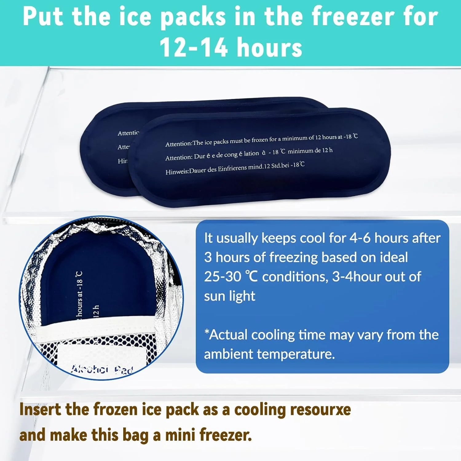 کیف خنک نگهدارنده قلم انسولین با 2 کیسه یخ، کیف حمل عایق دار داروهای دیابتی برای قلم انسولین و سایر لوازم دیابتی، کوچک و جمع و جور برای زندگی روزمره و سفر