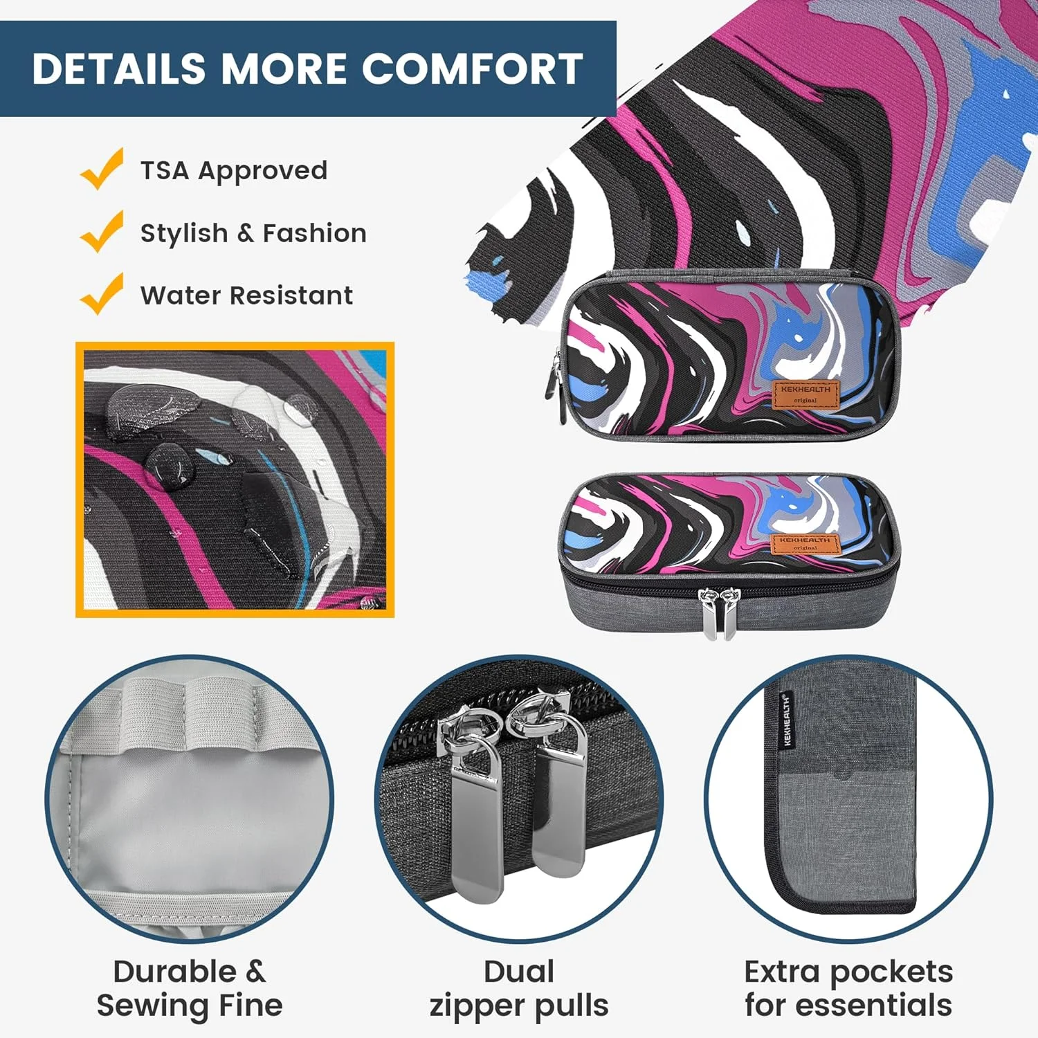 کیف خنک نگهدارنده قلم انسولین قابل حمل DISONCARE با هشدار پزشکی، کیف مسافرتی عایق دار دارو برای سوزن های اپی پن دیابتی با 2 بسته یخ قابل استفاده مجدد، تایید شده توسط TSA (خاکستری بزرگ) کیف خنک نگهدارنده قلم انسولین قابل حمل DISONCARE با هشدار پزشکی، کیف مسافرتی عایق دار دارو برای سوزن های اپی پن دیابتی با 2 بسته یخ قابل استفاده مجدد، تایید شده توسط TSA (خاکستری بزرگ)