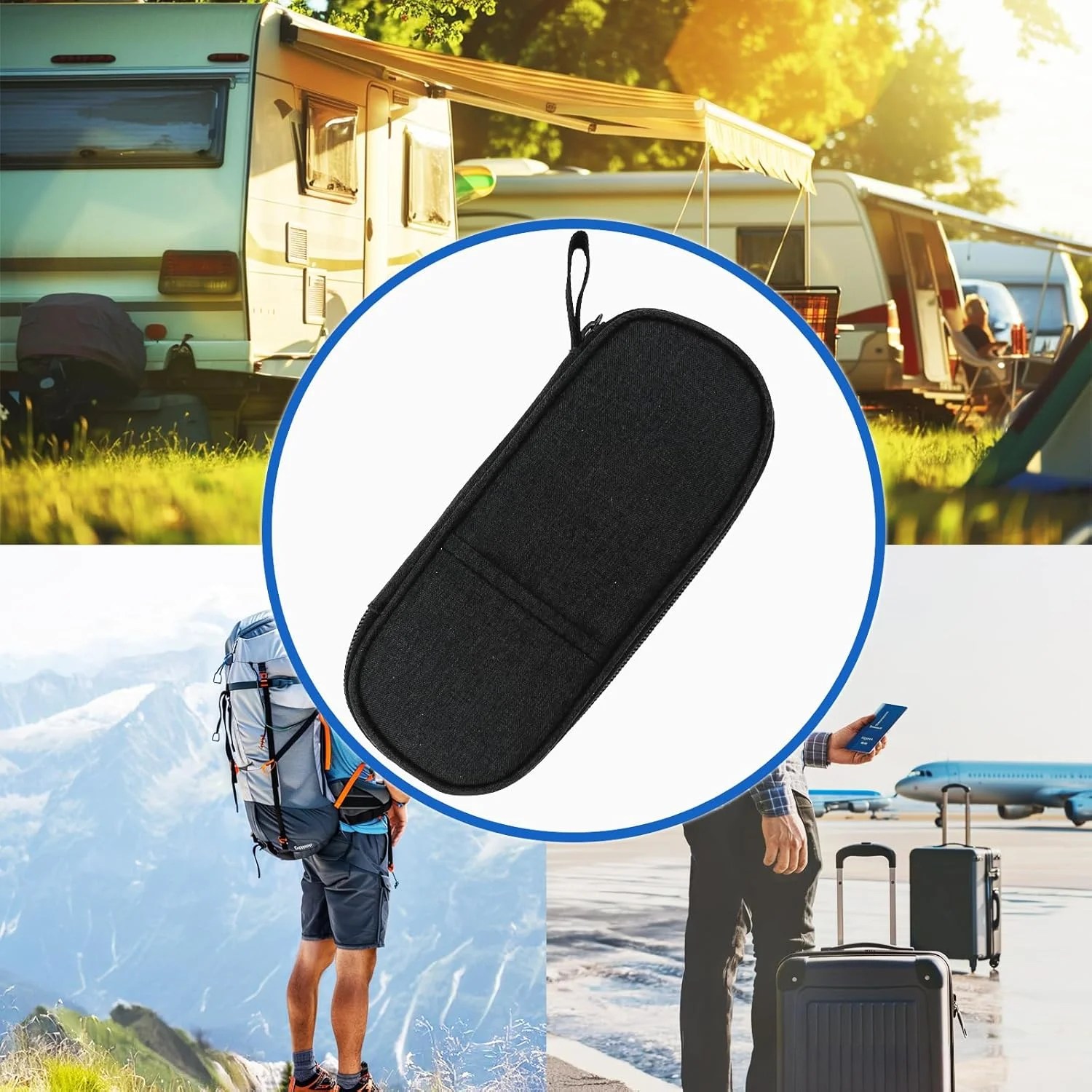 کیف خنک نگهدارنده قلم انسولین با 2 کیسه یخ، کیف حمل عایق دار داروهای دیابتی برای قلم انسولین و سایر لوازم دیابتی، کوچک و جمع و جور برای زندگی روزمره و سفر