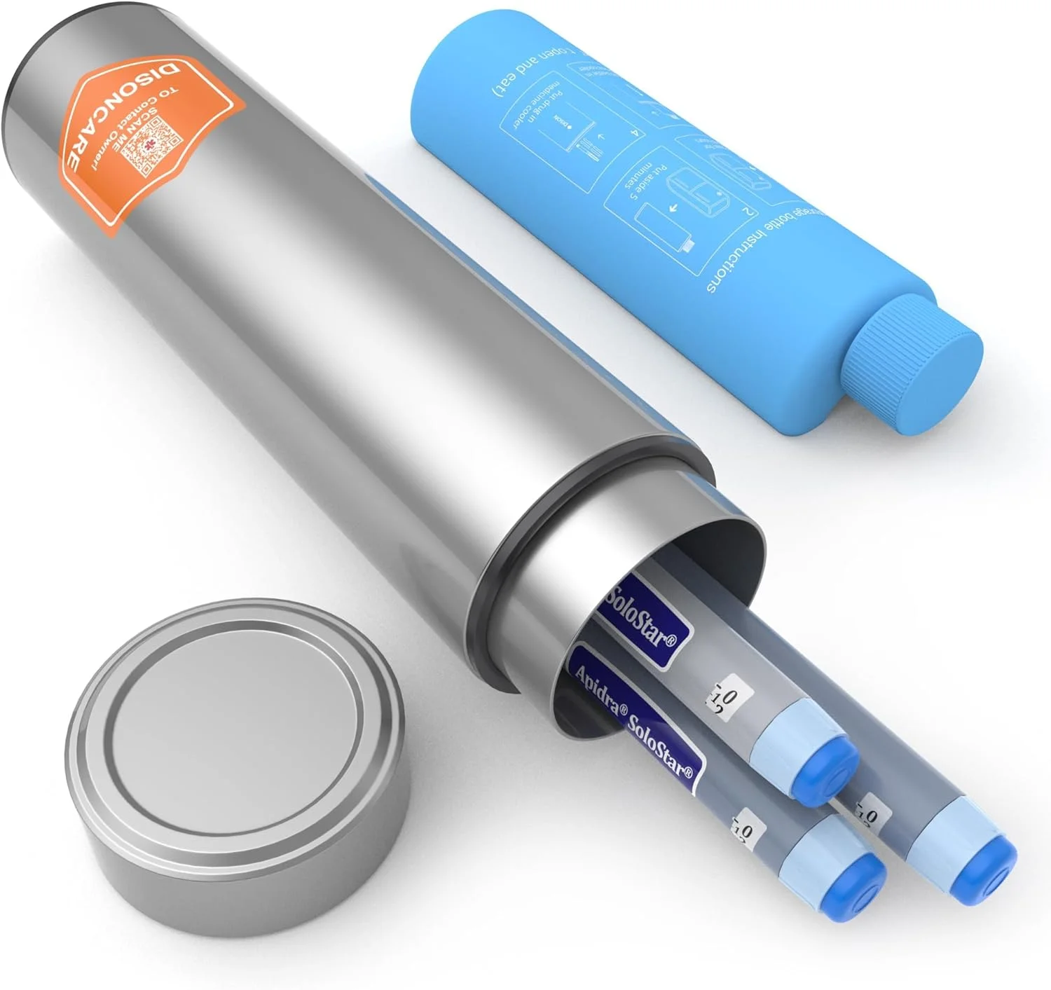 کیف خنک نگهدارنده دارو DISONCARE Odyssey 60H مناسب برای سفر و نگهداری 3 قلم – کیف قابل حمل خنک نگهدارنده دارو، مورد تایید TSA، به همراه بسته یخ Biogel و تگ های اطلاعات (نقره ای) کیف خنک نگهدارنده دارو DISONCARE Odyssey 60H مناسب برای سفر و نگهداری 3 قلم – کیف قابل حمل خنک نگهدارنده دارو، مورد تایید TSA، به همراه بسته یخ Biogel و تگ های اطلاعات (نقره ای)