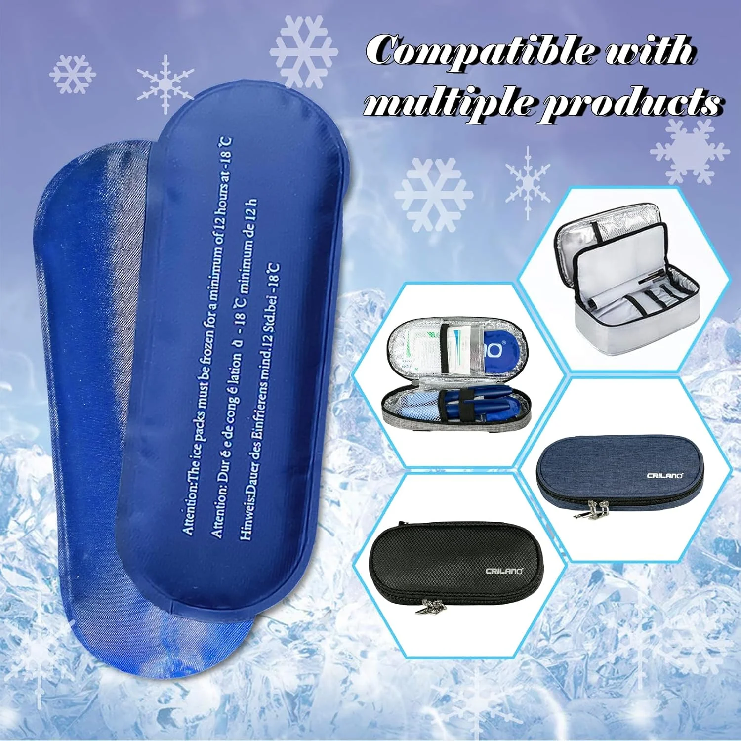 کیسه یخ سفری خنک کننده انسولین Drasry، بسته های یخ کوچک مناسب برای اکثر کیف های مسافرتی عایق دار دارو (4 عدد) کیسه یخ سفری خنک کننده انسولین Drasry، بسته های یخ کوچک مناسب برای اکثر کیف های مسافرتی عایق دار دارو (4 عدد)