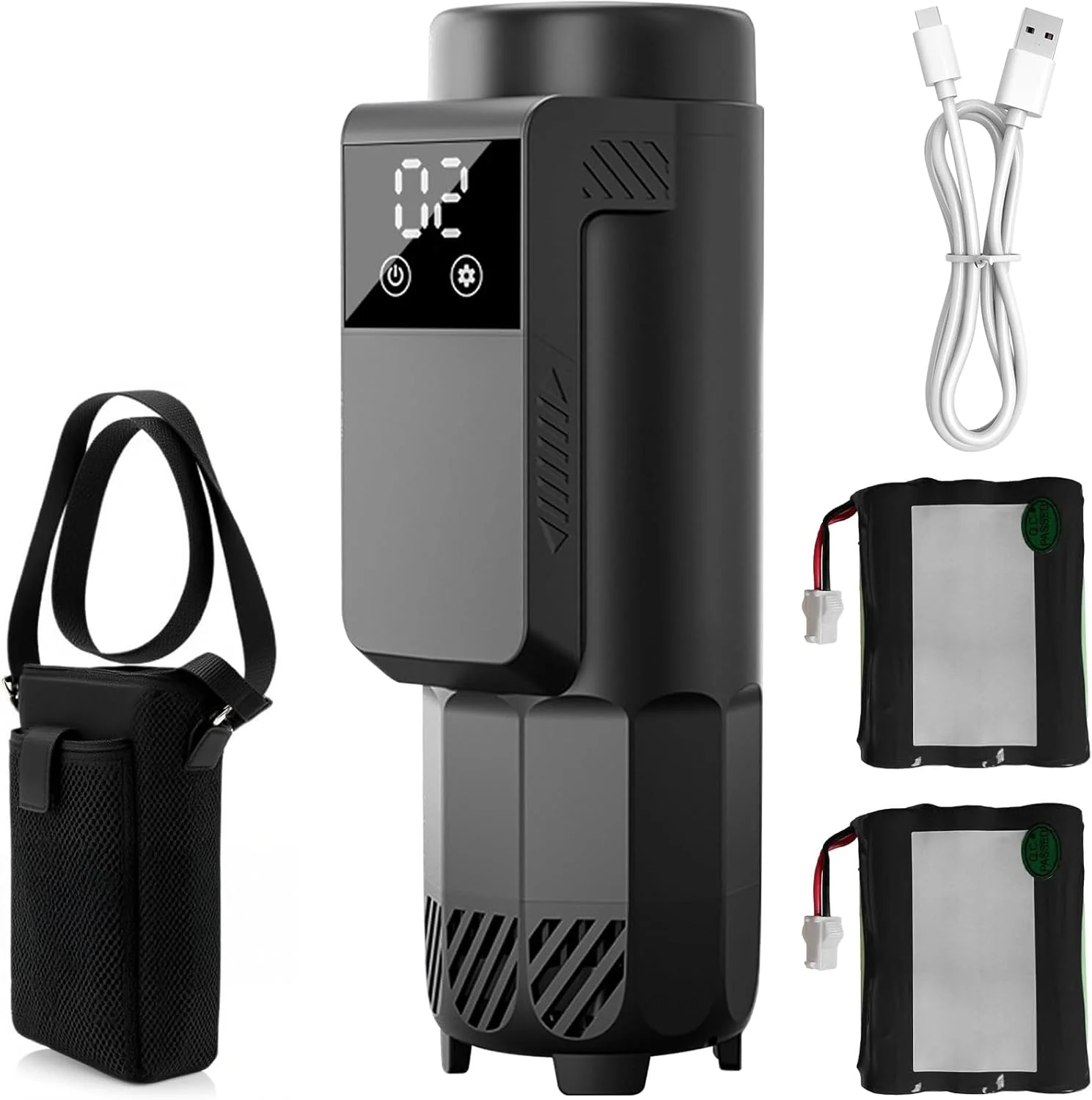 کیف خنک کننده انسولین برقی مسافرتی با نمایشگر دما – کنترل دقیق دما 0-18 درجه سانتیگراد، خنک کننده پزشکی با شارژر USB و کیف حمل، کیف مسافرتی خنک کننده دارو برای انسولین و قلم های تزریقی