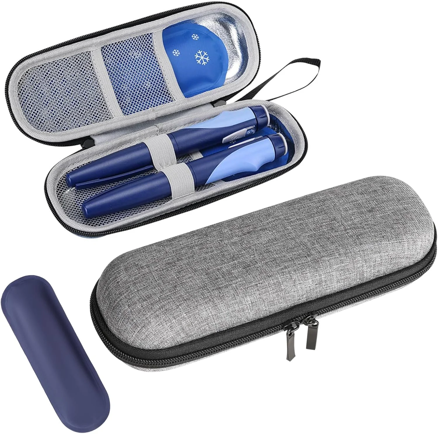 کیف خنک نگهدارنده انسولین، کیف عایق دار مسافرتی دیابتی، کیف خنک نگهدارنده قلم انسولین، کیف خنک نگهدارنده داروهای دیابتی عایق دار، کیف خنک کننده سازمان دهنده با 1 بسته یخ قابل استفاده مجدد