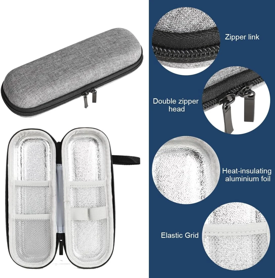 کیف خنک نگهدارنده انسولین، کیف عایق دار مسافرتی دیابتی، کیف خنک نگهدارنده قلم انسولین، کیف خنک نگهدارنده داروهای دیابتی عایق دار، کیف خنک کننده سازمان دهنده با 1 بسته یخ قابل استفاده مجدد