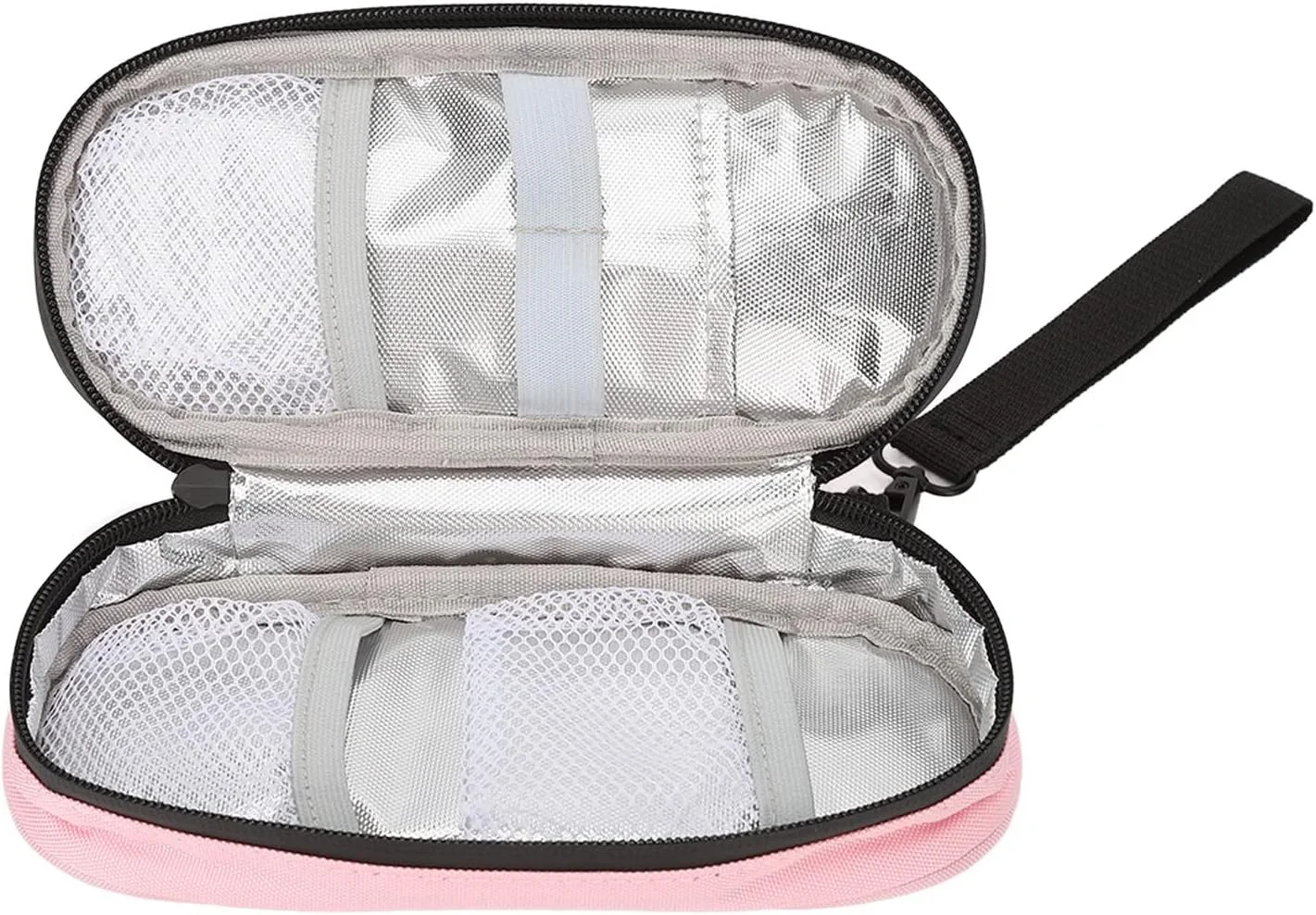 کیف خنک نگهدارنده مسافرتی انسولین، کیف حمل جمع و جور خنک کننده انسولین برای داخل و خارج از منزل، کیف خنک کننده قابل حمل با طراحی زیپ برای قلم های انسولین (صورتی) کیف خنک نگهدارنده مسافرتی انسولین، کیف حمل جمع و جور خنک کننده انسولین برای داخل و خارج از منزل، کیف خنک کننده قابل حمل با طراحی زیپ برای قلم های انسولین (صورتی)