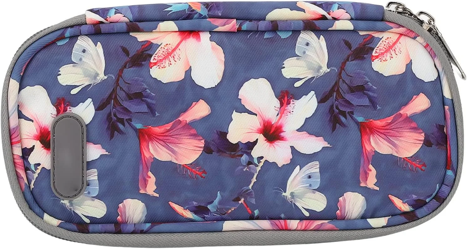 کیف خنک نگهدارنده انسولین، کیف حمل جمع و جور خنک کننده انسولین برای محل کار، کیف خنک کننده قابل حمل برای قلم های انسولین (گل بگونیا) کیف خنک نگهدارنده انسولین، کیف حمل جمع و جور خنک کننده انسولین برای محل کار، کیف خنک کننده قابل حمل برای قلم های انسولین (گل بگونیا)