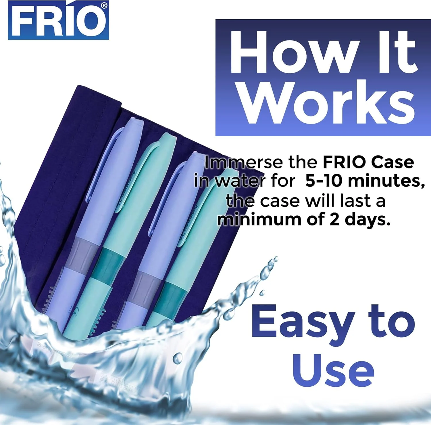 کیف خنک کننده انسولین FRIO، خنک کننده تبخیری دارو قابل استفاده مجدد - کیف پول خیلی بزرگ FBA_FRIO_EX-LARGE