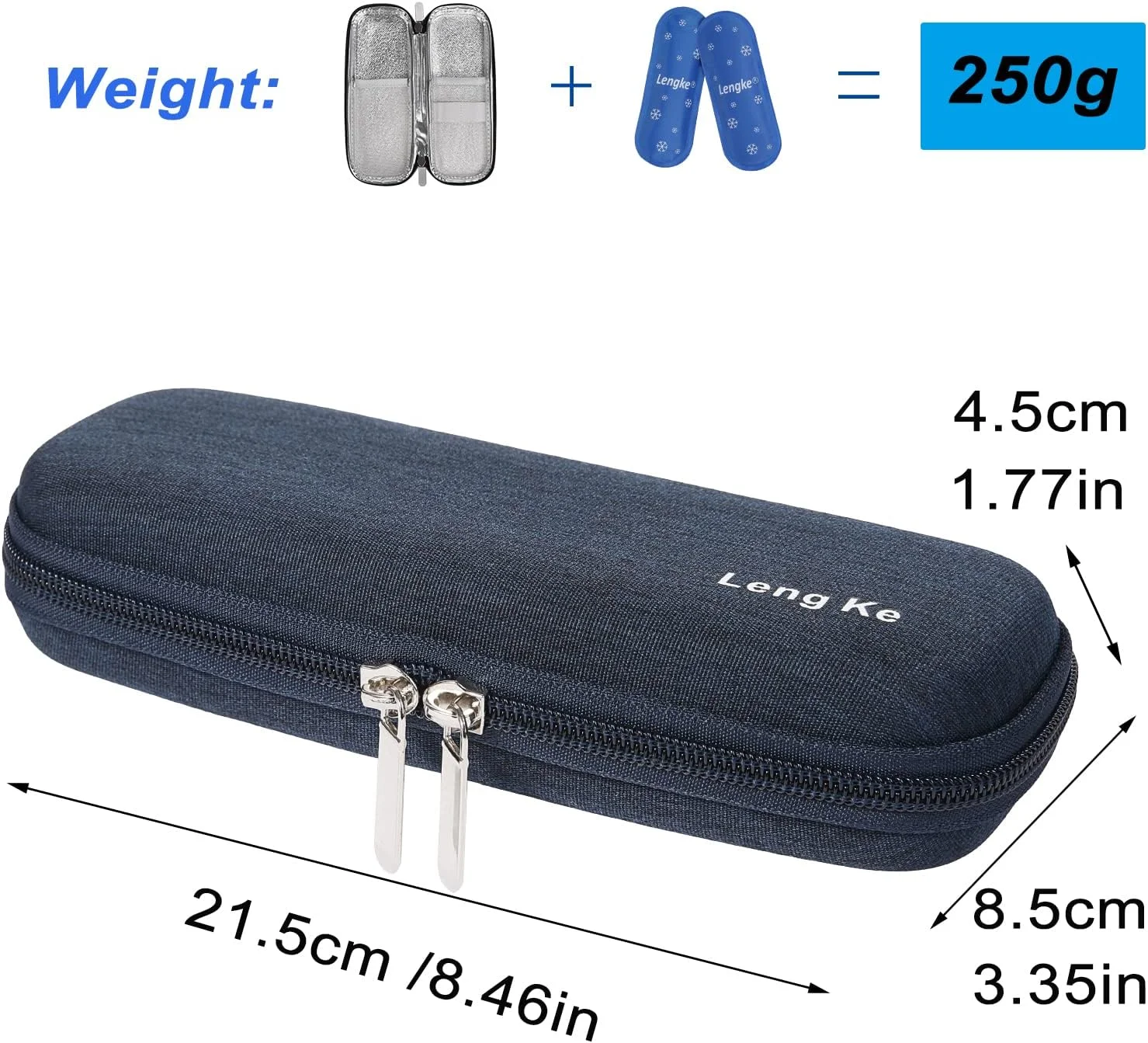 کیف خنک نگهدارنده انسولین مسافرتی فشرده JAKAGO EVA، سبک و بادوام، بستههای کوچک مسافرتی دیابتی برای قلمهای انسولین و سوزنها با 2 بسته یخ (آبی) کیف خنک نگهدارنده انسولین مسافرتی فشرده JAKAGO EVA، سبک و بادوام، بستههای کوچک مسافرتی دیابتی برای قلمهای انسولین و سوزنها با 2 بسته یخ (آبی)