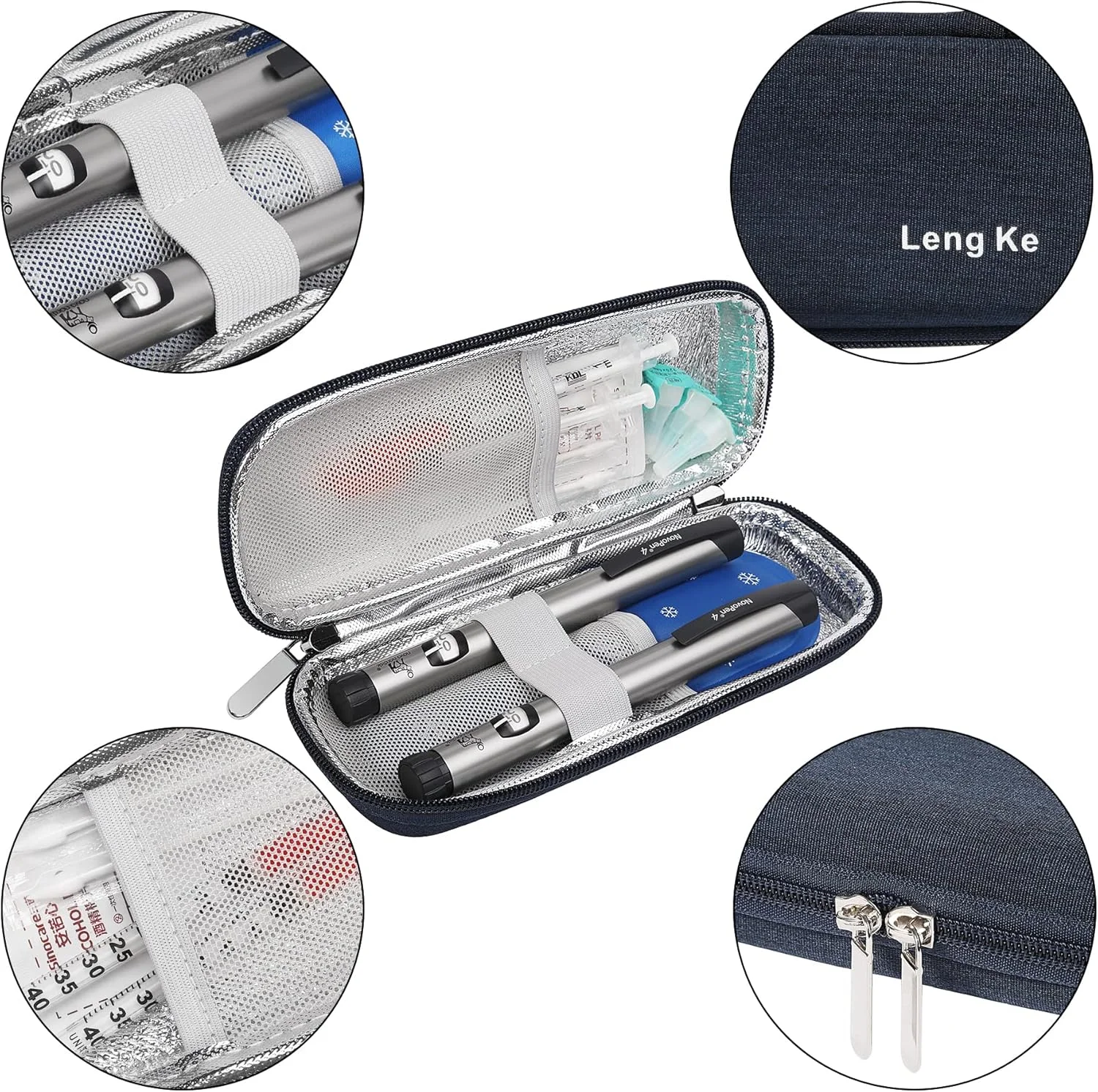 کیف خنک نگهدارنده انسولین مسافرتی فشرده JAKAGO EVA، سبک و بادوام، بستههای کوچک مسافرتی دیابتی برای قلمهای انسولین و سوزنها با 2 بسته یخ (آبی) کیف خنک نگهدارنده انسولین مسافرتی فشرده JAKAGO EVA، سبک و بادوام، بستههای کوچک مسافرتی دیابتی برای قلمهای انسولین و سوزنها با 2 بسته یخ (آبی)