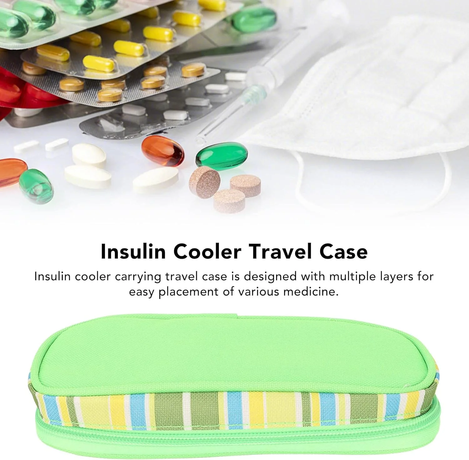 کیف خنک نگهدارنده انسولین، کیف چند لایه سبک وزن برای حمل و نقل و خنک نگه داشتن انسولین در داخل و خارج از منزل، کیف خنک کننده قابل حمل با طراحی زیپی برای قلم های انسولین کیف خنک نگهدارنده انسولین، کیف چند لایه سبک وزن برای حمل و نقل و خنک نگه داشتن انسولین در داخل و خارج از منزل، کیف خنک کننده قابل حمل با طراحی زیپی برای قلم های انسولین