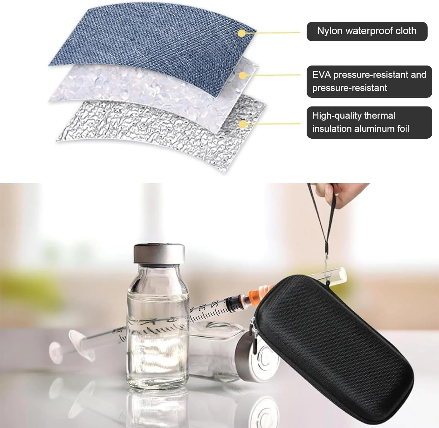 کیف خنک نگهدارنده قلم انسولین، کیف خنک کننده پزشکی قابل حمل قلم انسولین برای دیابت و سایر لوازم دیابتی برای سفر و زندگی روزمره (آبی) کیف خنک نگهدارنده قلم انسولین، کیف خنک کننده پزشکی قابل حمل قلم انسولین برای دیابت و سایر لوازم دیابتی برای سفر و زندگی روزمره (آبی)