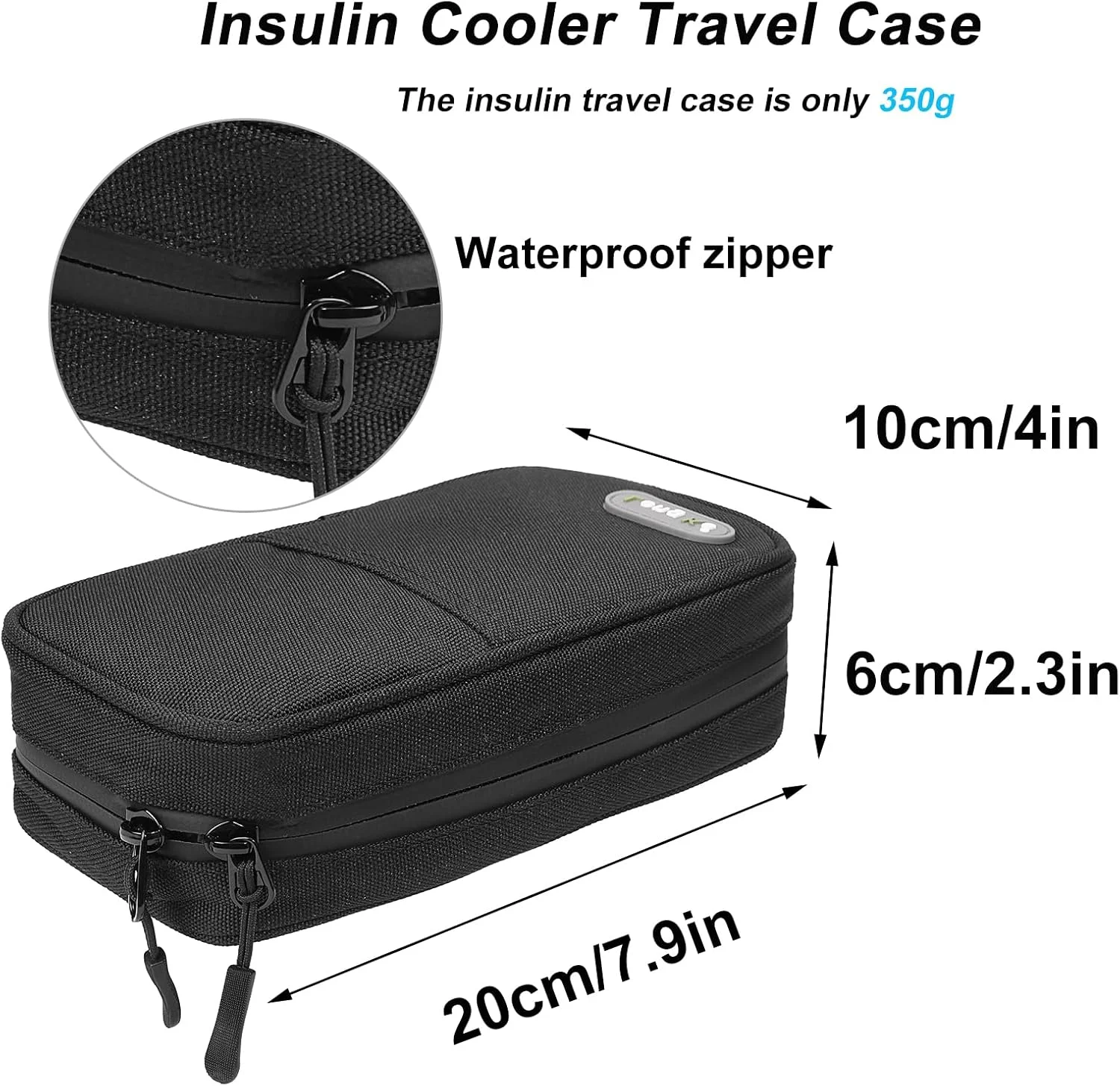 کیف خنک نگهدارنده انسولین ضد آب JAKAGO، کیف قلم انسولین عایق سبک و بسیار قوی، کیف خنک کننده پزشکی برای قلم های انسولین و دارو با 2 بسته یخ بزرگ (مشکی) کیف خنک نگهدارنده انسولین ضد آب JAKAGO، کیف قلم انسولین عایق سبک و بسیار قوی، کیف خنک کننده پزشکی برای قلم های انسولین و دارو با 2 بسته یخ بزرگ (مشکی)