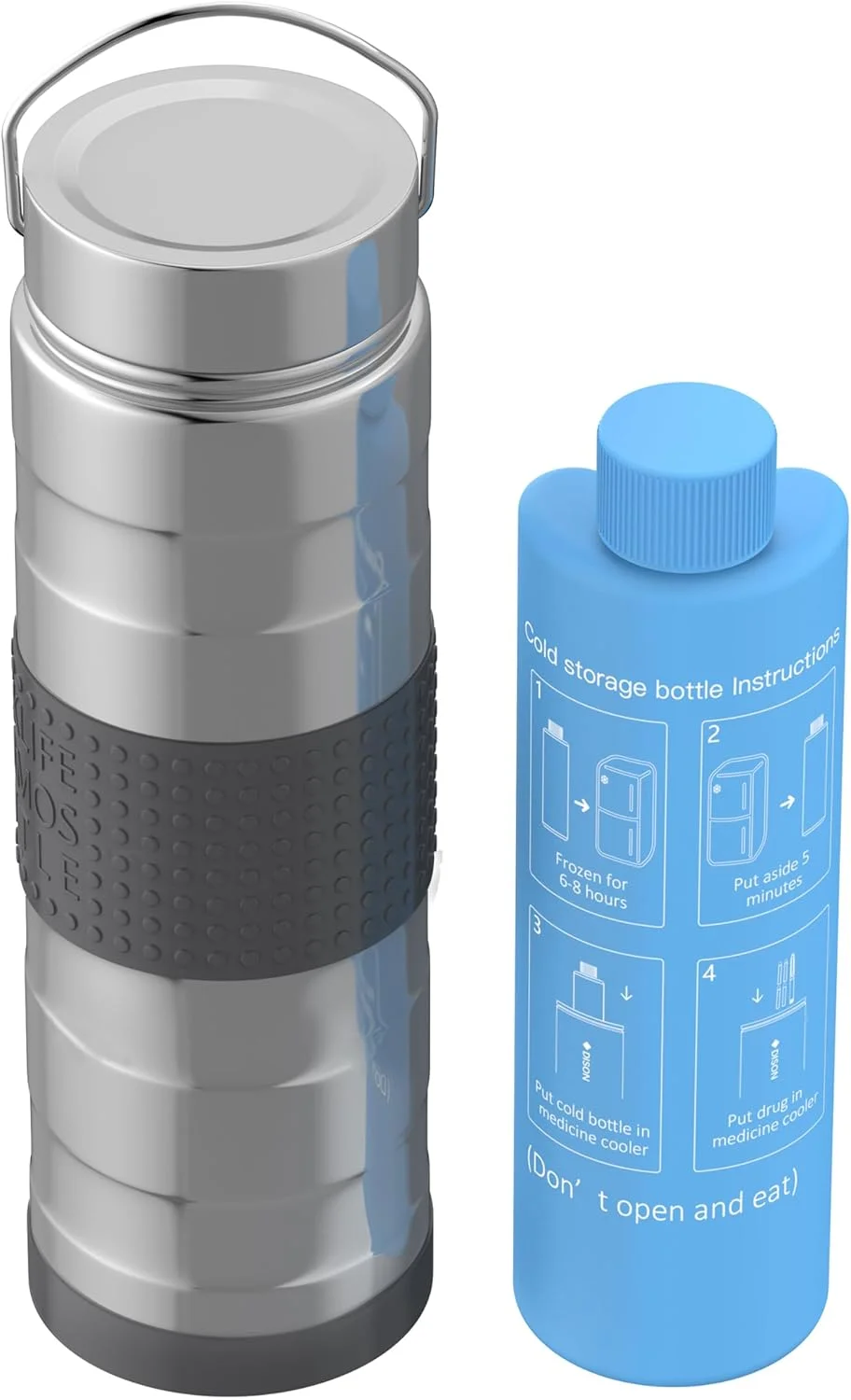 کیف خنک نگهدارنده انسولین KEKHEALTH، مناسب برای ۵ قلم (نقره ای) کیف خنک نگهدارنده انسولین KEKHEALTH، مناسب برای ۵ قلم (نقره ای)