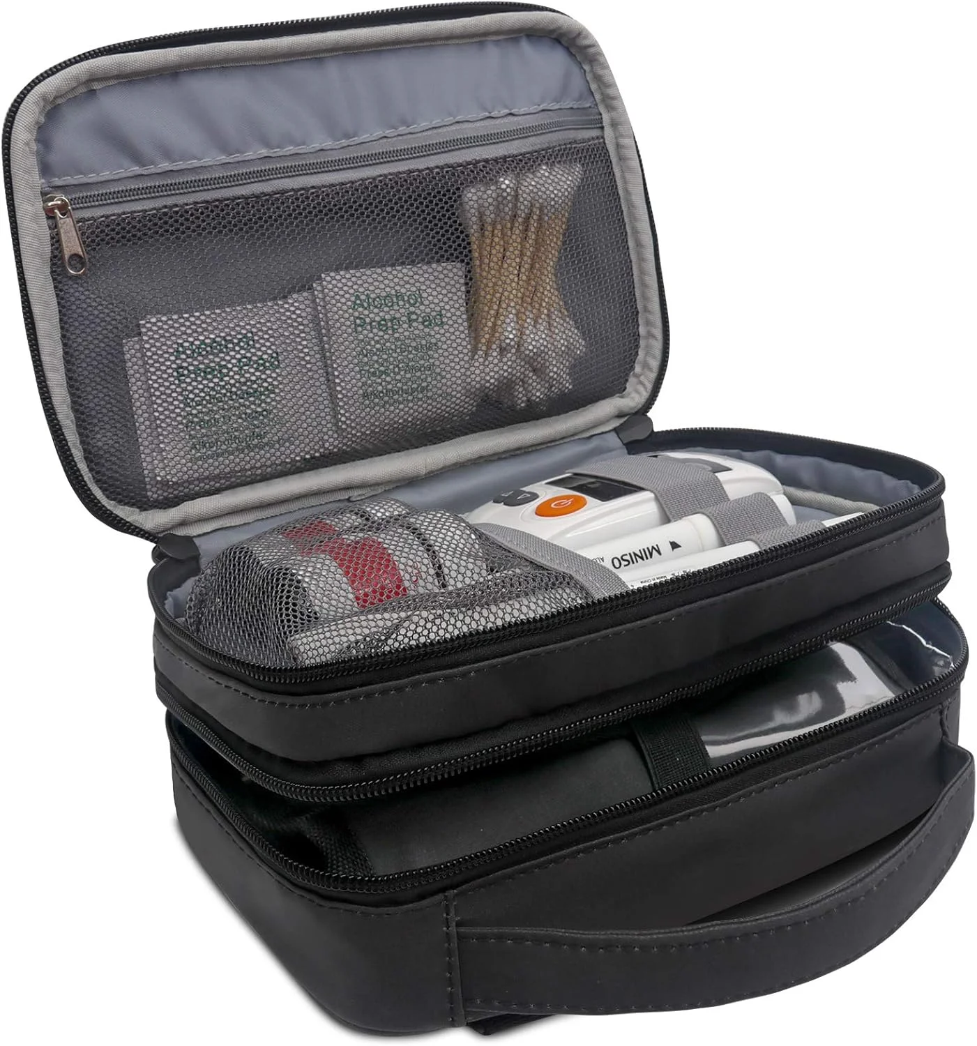 کیف حمل لوازم دیابت لاویورت، کیف خنک نگهدارنده انسولین، سازمان دهنده لوازم مراقبت از دیابت با بند شانه و 4 بسته یخ - مشکی کیف حمل لوازم دیابت لاویورت، کیف خنک نگهدارنده انسولین، سازمان دهنده لوازم مراقبت از دیابت با بند شانه و 4 بسته یخ - مشکی