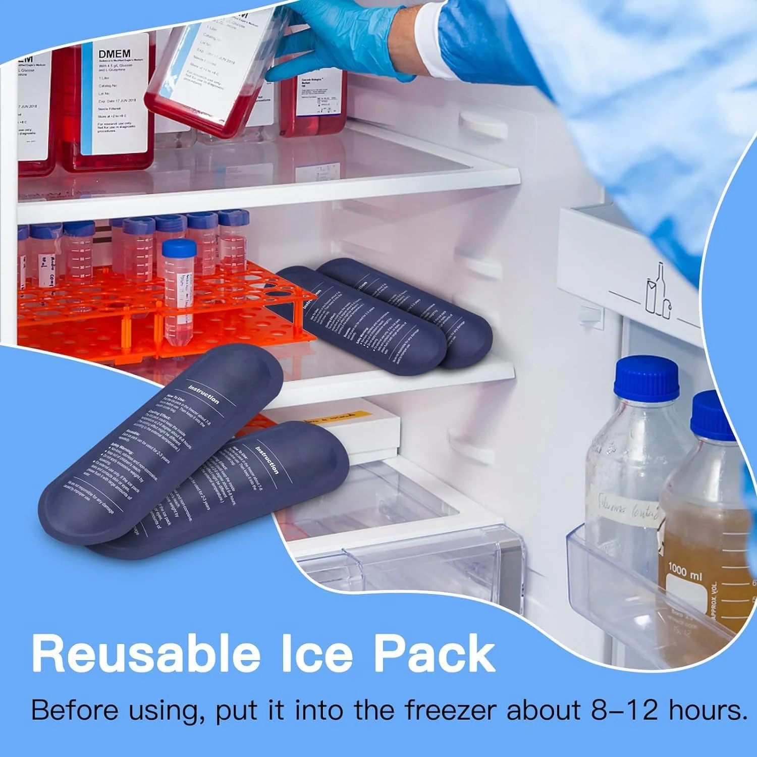 بسته 4 عددی کیسه یخ Kaiderine برای کیف حمل انسولین، کیسه یخ خنک کننده انسولین قابل استفاده مجدد برای کیف نگهدارنده لوازم دیابتی پزشکی مسافرتی عایق بسته 4 عددی کیسه یخ Kaiderine برای کیف حمل انسولین، کیسه یخ خنک کننده انسولین قابل استفاده مجدد برای کیف نگهدارنده لوازم دیابتی پزشکی مسافرتی عایق