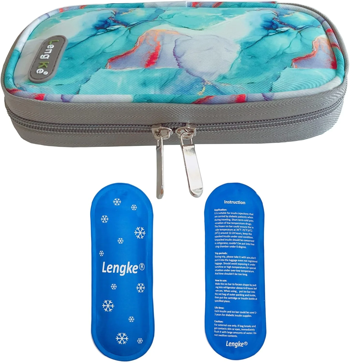کیف خنک نگهدارنده انسولین برای سازماندهی لوازم دیابتی به همراه 2 بسته یخ، کیف خنک کننده پزشکی برای قلم انسولین و داروی انسولین (سبز دریاچه ای) کیف خنک نگهدارنده انسولین برای سازماندهی لوازم دیابتی به همراه 2 بسته یخ، کیف خنک کننده پزشکی برای قلم انسولین و داروی انسولین (سبز دریاچه ای)