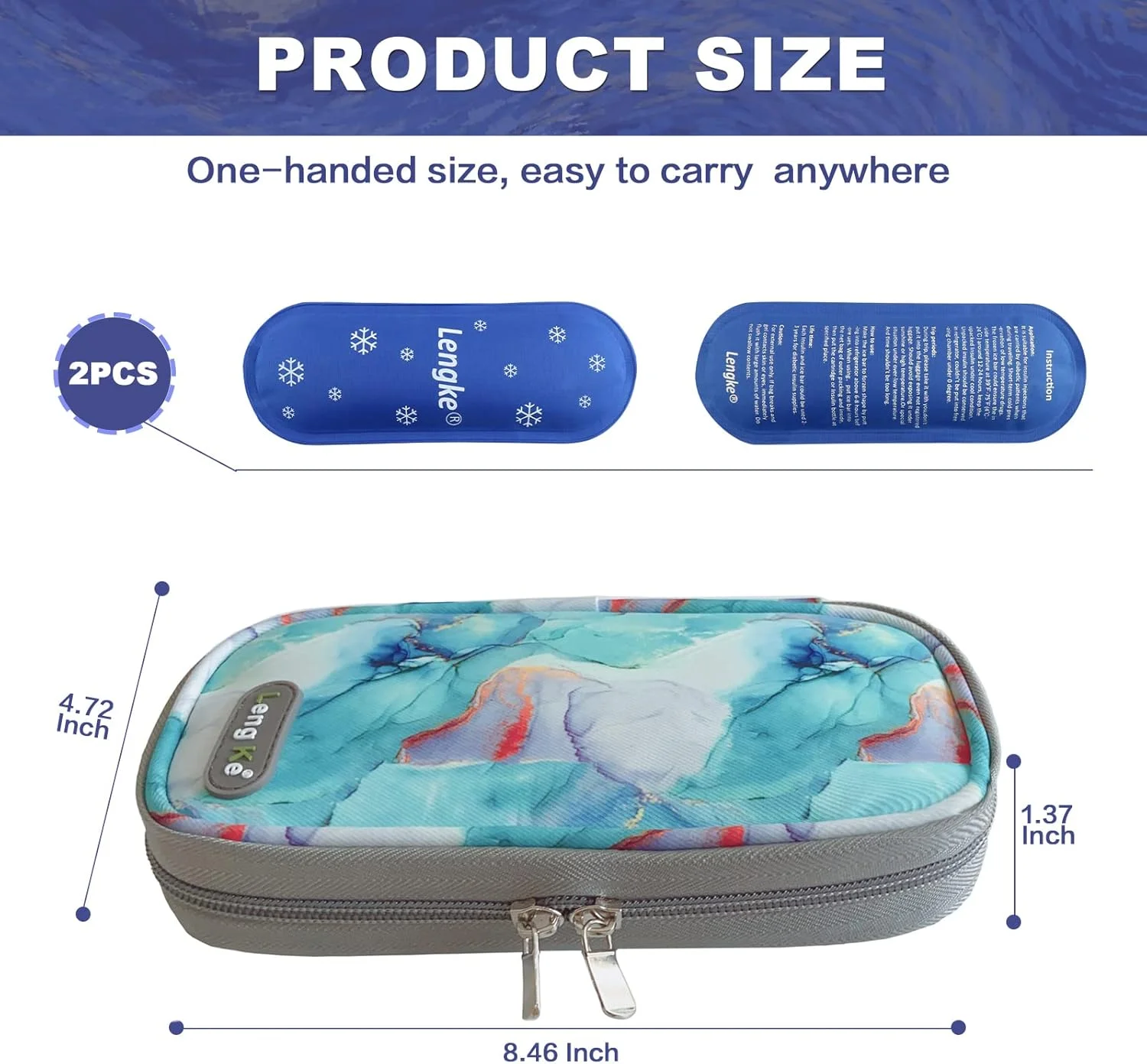 کیف خنک نگهدارنده انسولین برای سازماندهی لوازم دیابتی به همراه 2 بسته یخ، کیف خنک نگهدارنده پزشکی برای قلم انسولین و داروی انسولین (سبز دریاچه ای) کیف خنک نگهدارنده انسولین برای سازماندهی لوازم دیابتی به همراه 2 بسته یخ، کیف خنک نگهدارنده پزشکی برای قلم انسولین و داروی انسولین (سبز دریاچه ای)